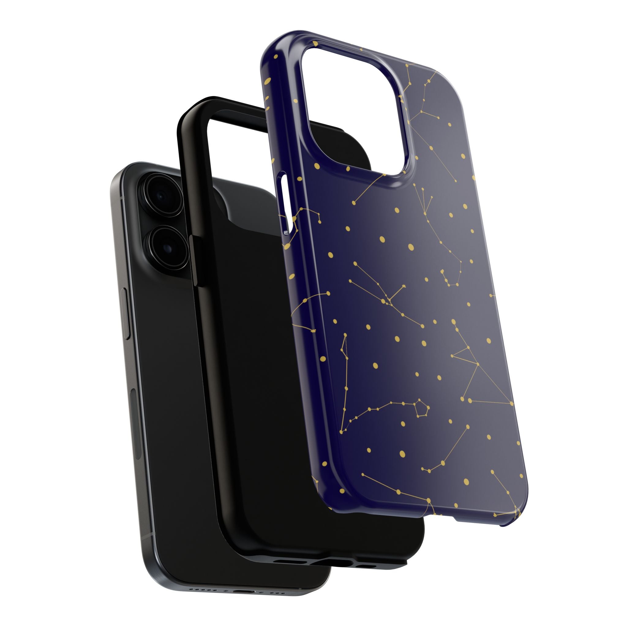 Maroon & Blush Striped Tough Phone Case — Durable Protective iPhone Cover