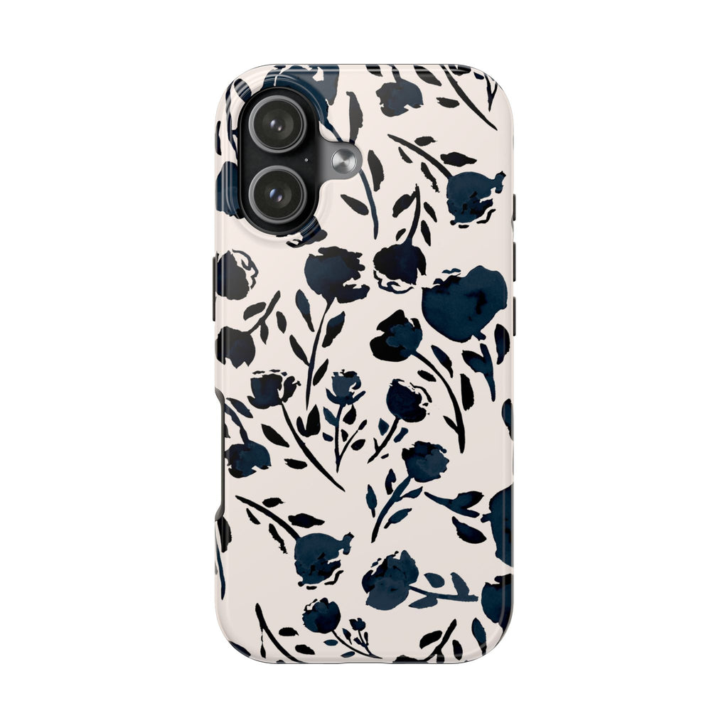 Midnight Meadow | Navy Floral Print Phone Case