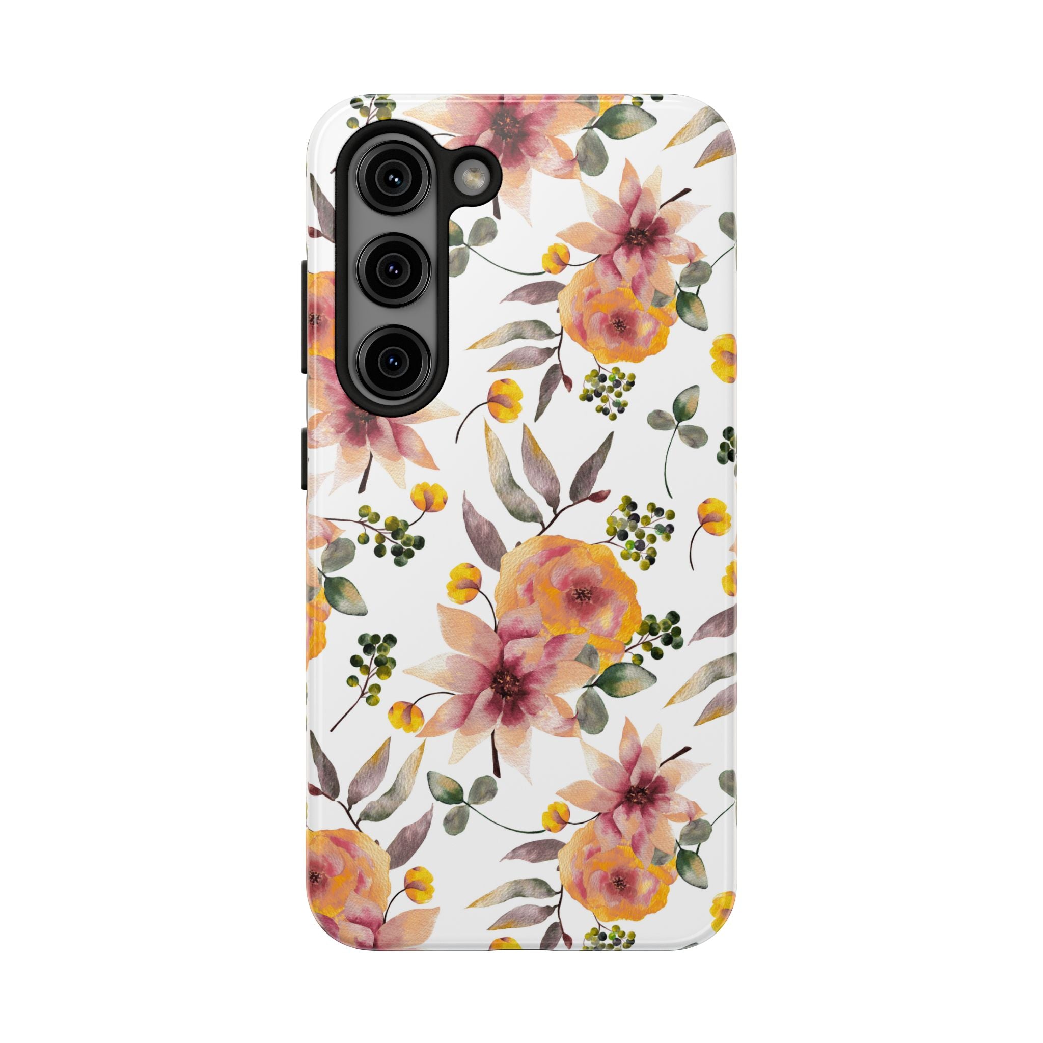 Painterly Bloom | Watercolor Autumn Floral Tough Phone Case
