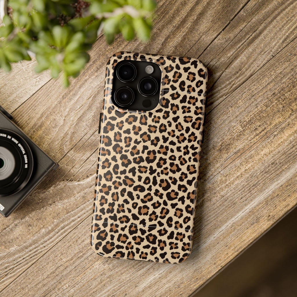 Leopard Hour | Neutral Leopard Print Tough Phone Case