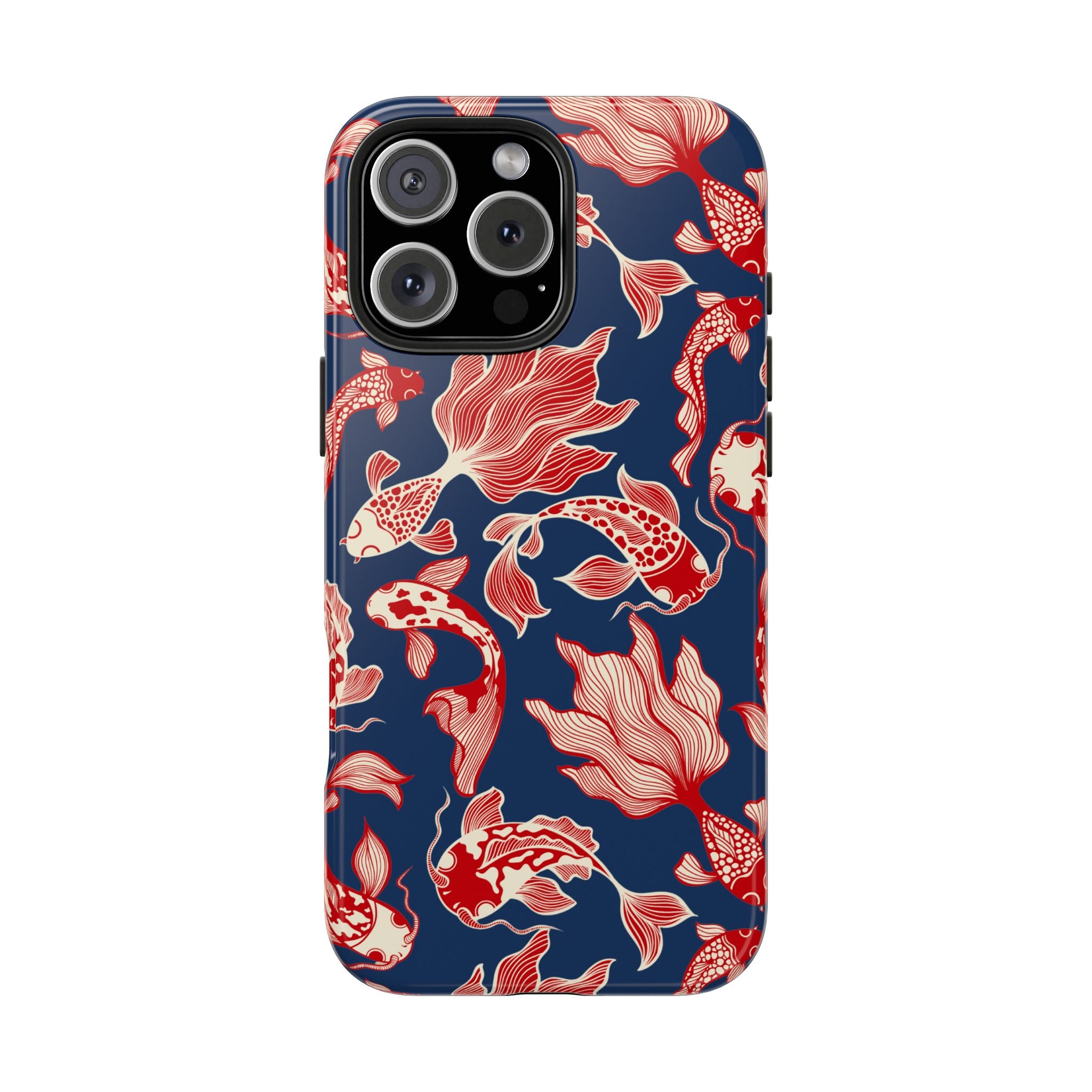 Maroon & Blush Striped Tough Phone Case — Durable Protective iPhone Cover