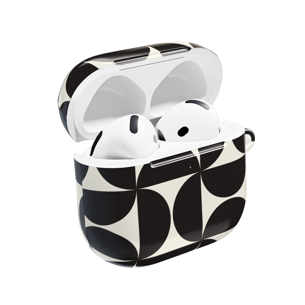 Noir Mod | Black Geometric Retro AirPods Case