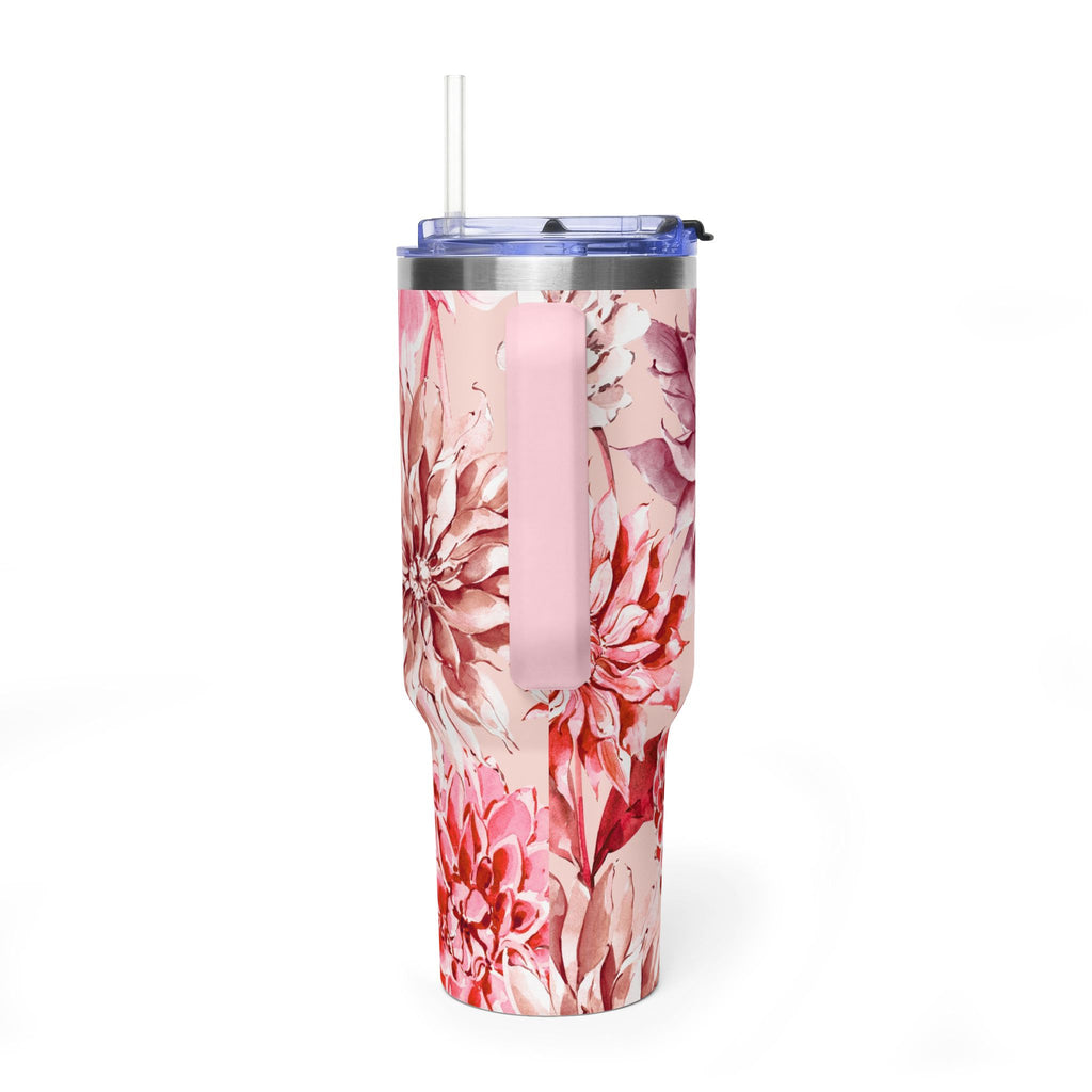 Petal Devotion | Blush Dahlia Floral Tumbler