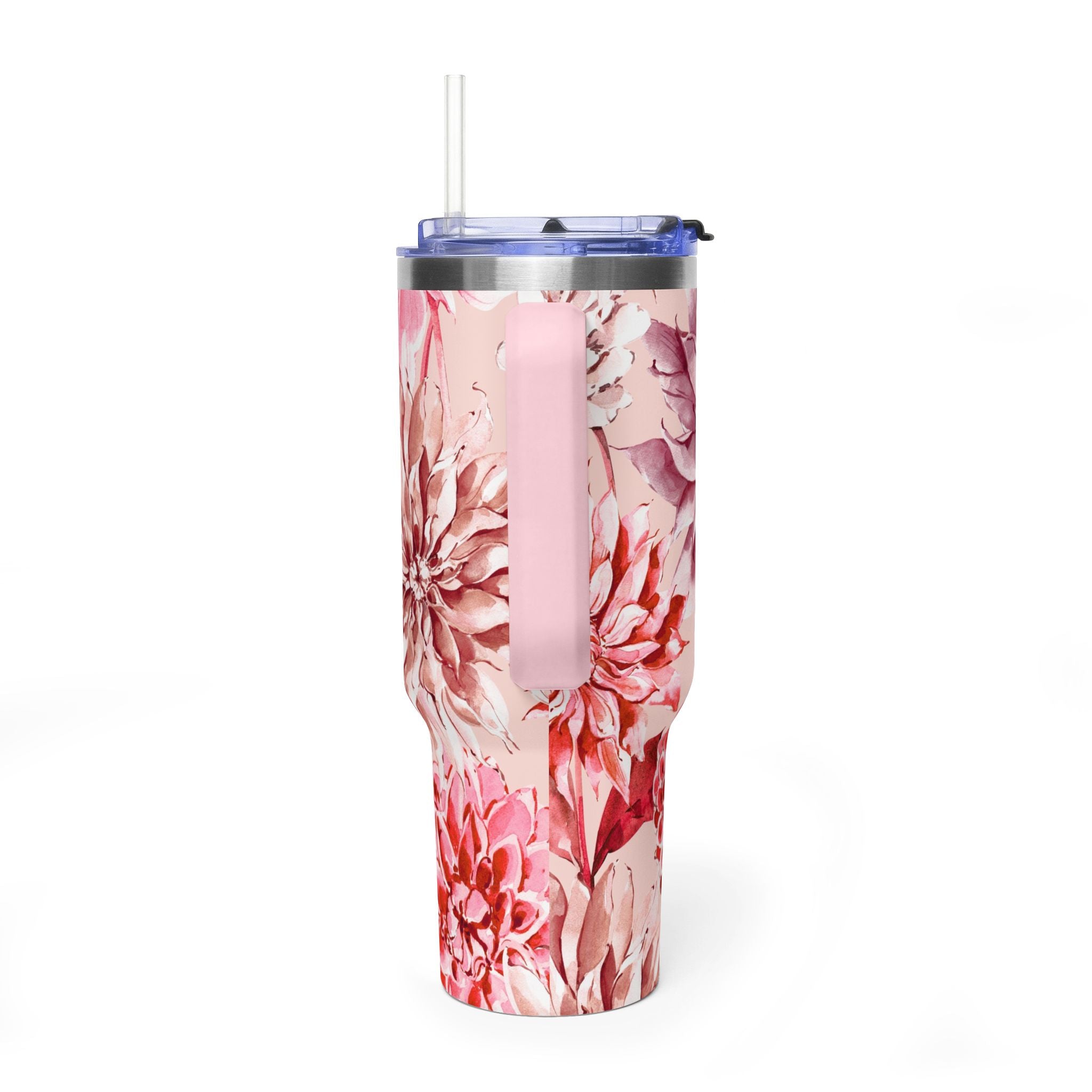 Petal Devotion | Blush Dahlia Floral Tumbler