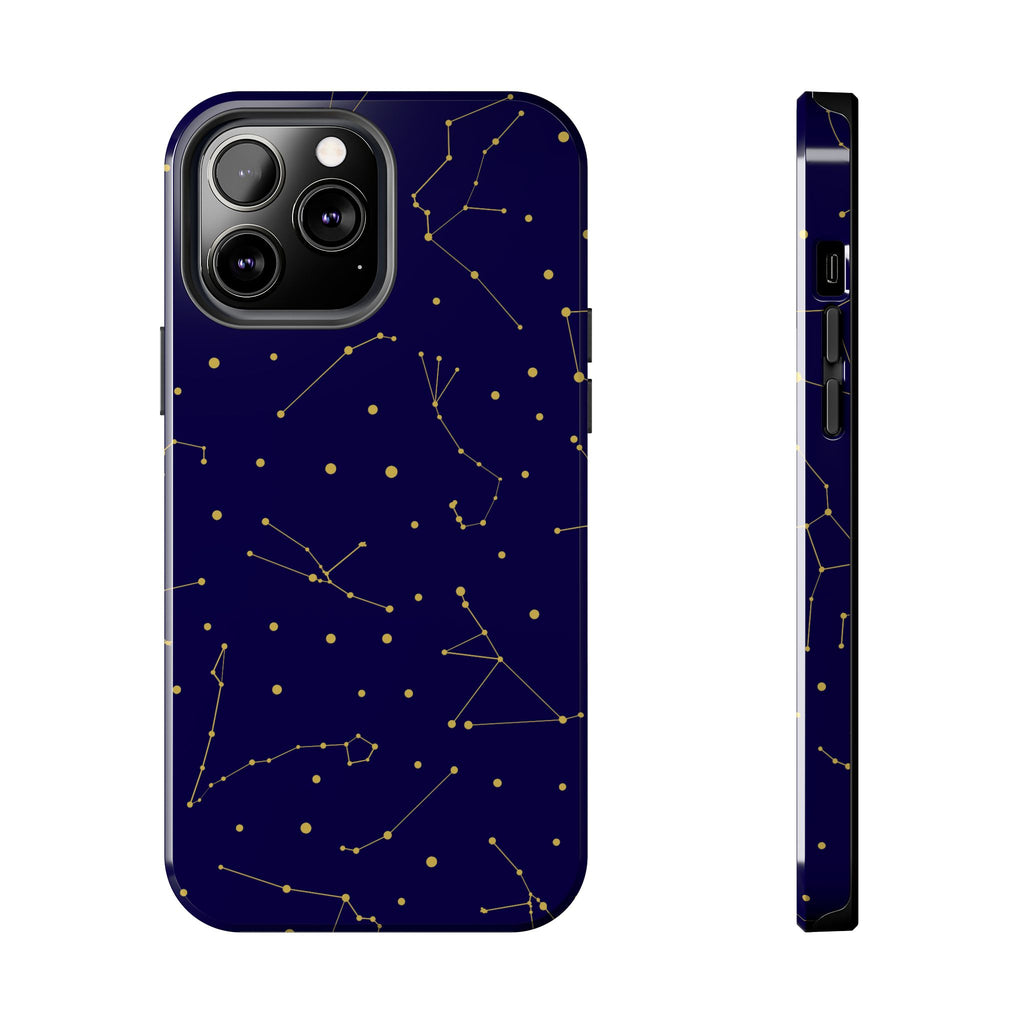 Maroon & Blush Striped Tough Phone Case — Durable Protective iPhone Cover