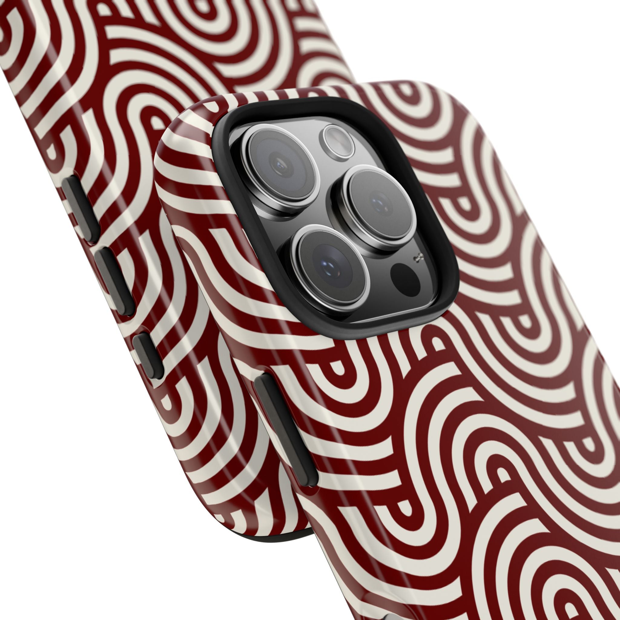 Velvet Wave | Burgundy Arch Pattern Phone Case