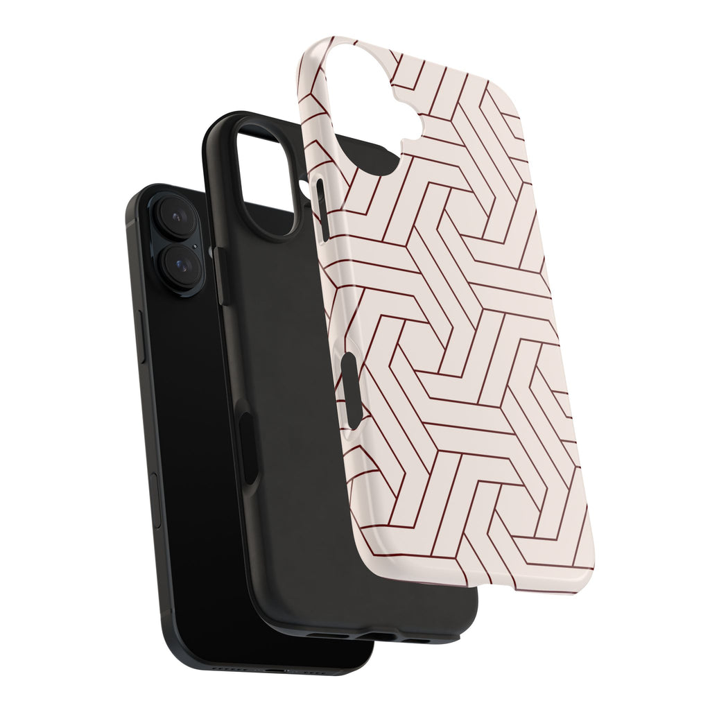 Rosewood Form | Blush Geometric Line Phone Case