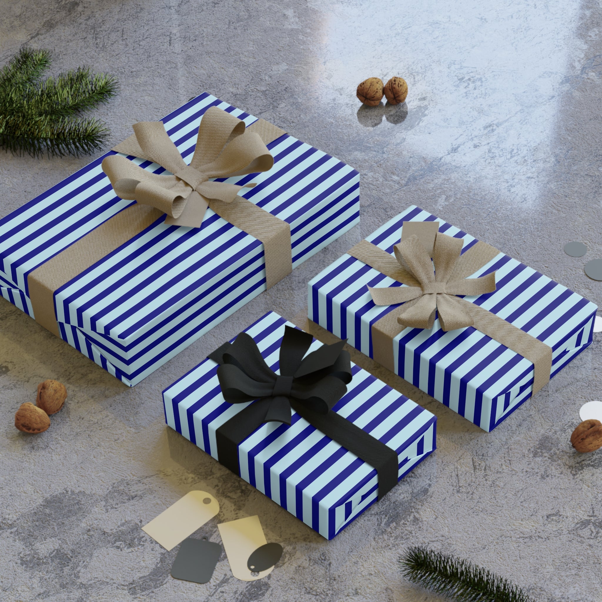 Blue Pinstripe | Wrapping Paper