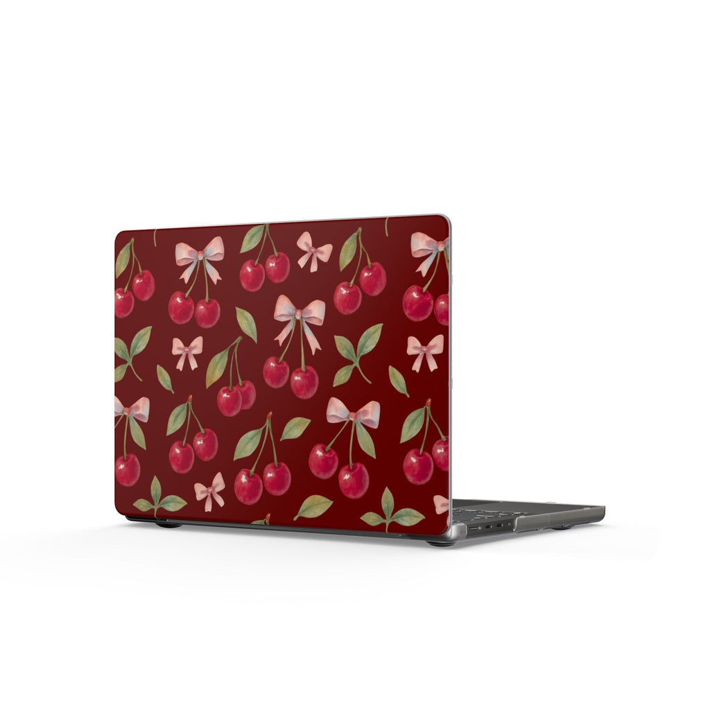 Cherry Kiss | Cherry Bow Print Laptop Sleeve