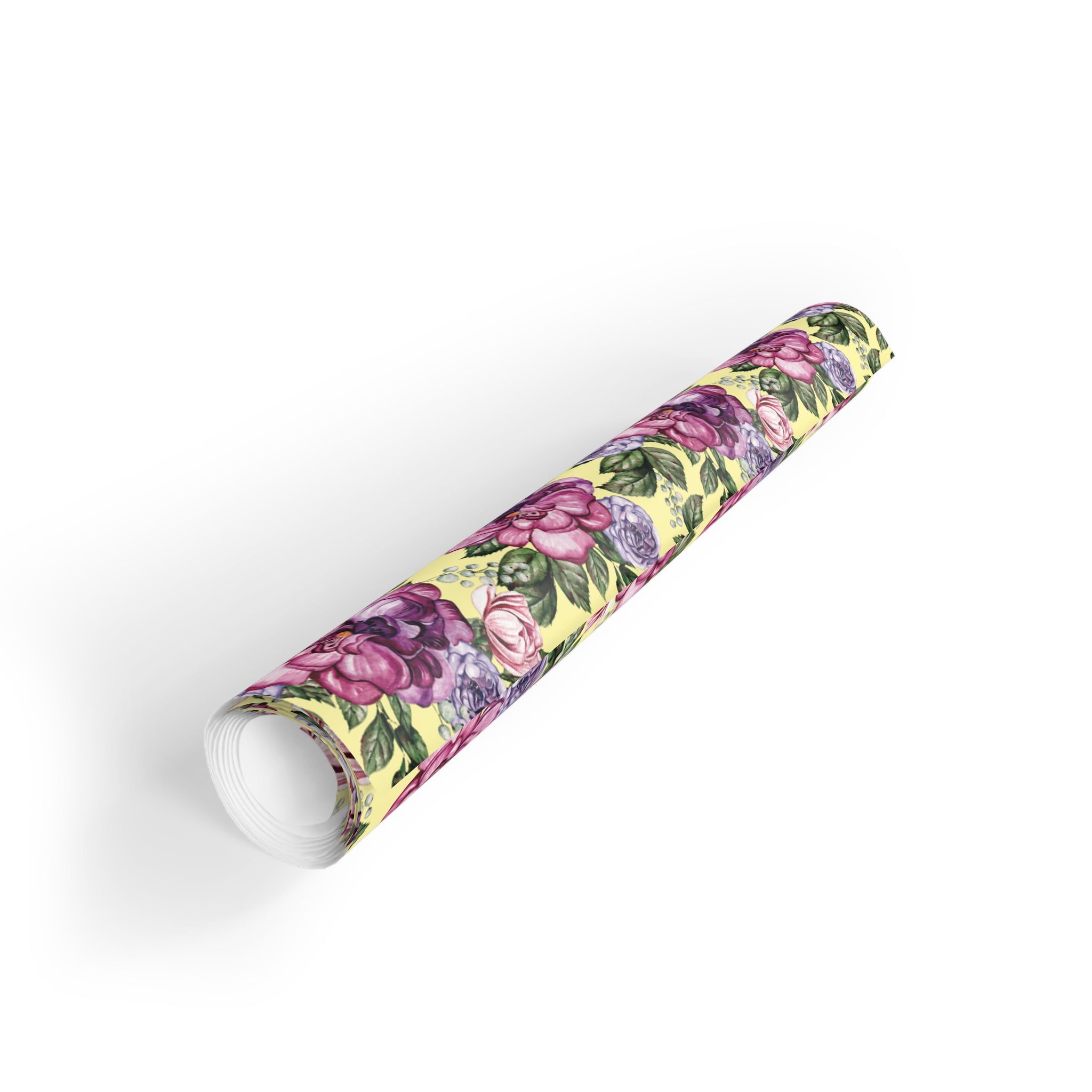 Golden Garden | Yellow & Pink Floral Wrapping Paper
