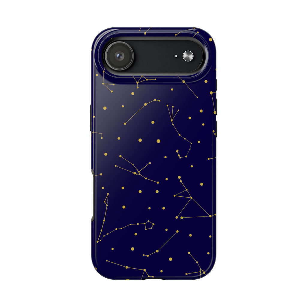 Maroon & Blush Striped Tough Phone Case — Durable Protective iPhone Cover