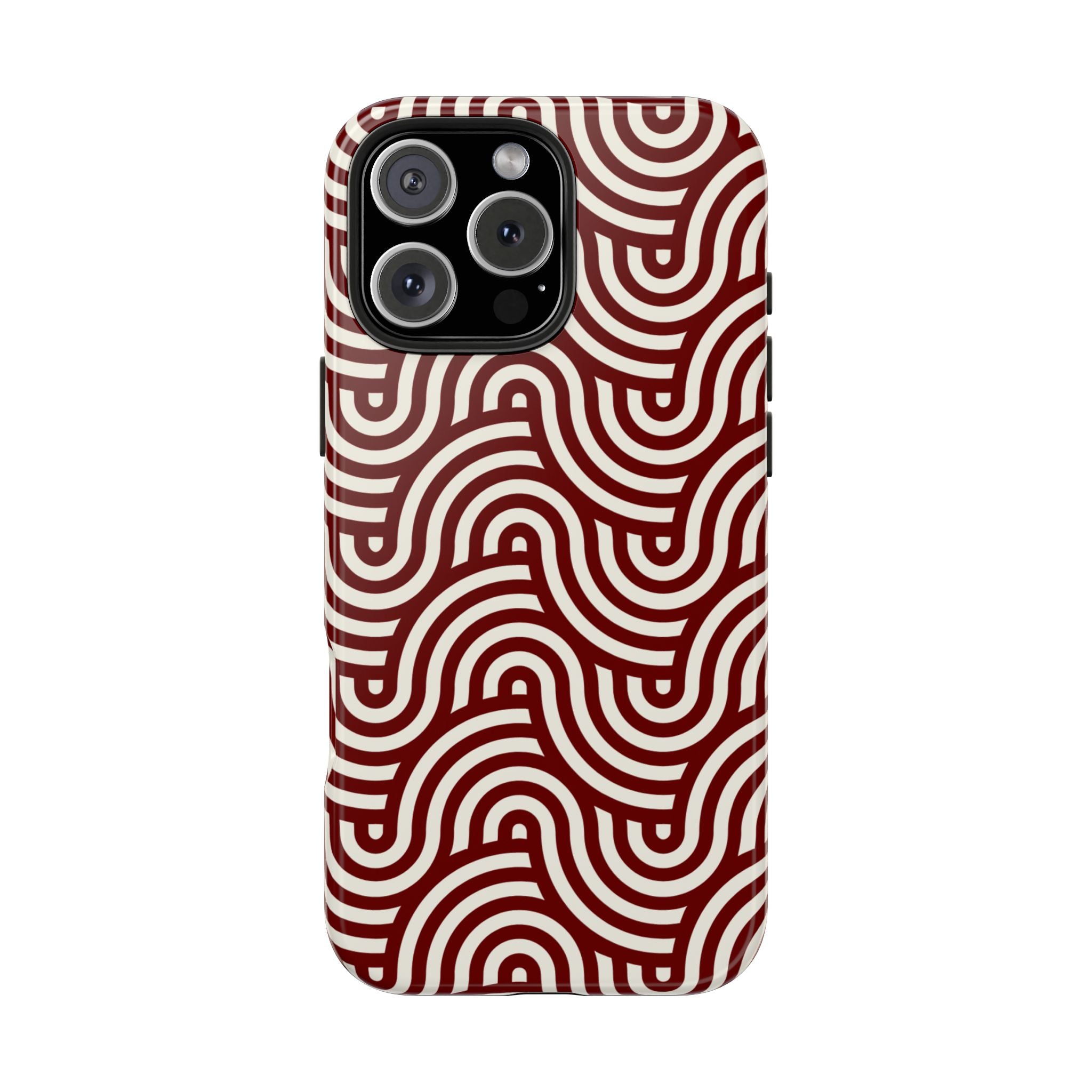 Velvet Wave | Burgundy Arch Pattern Phone Case
