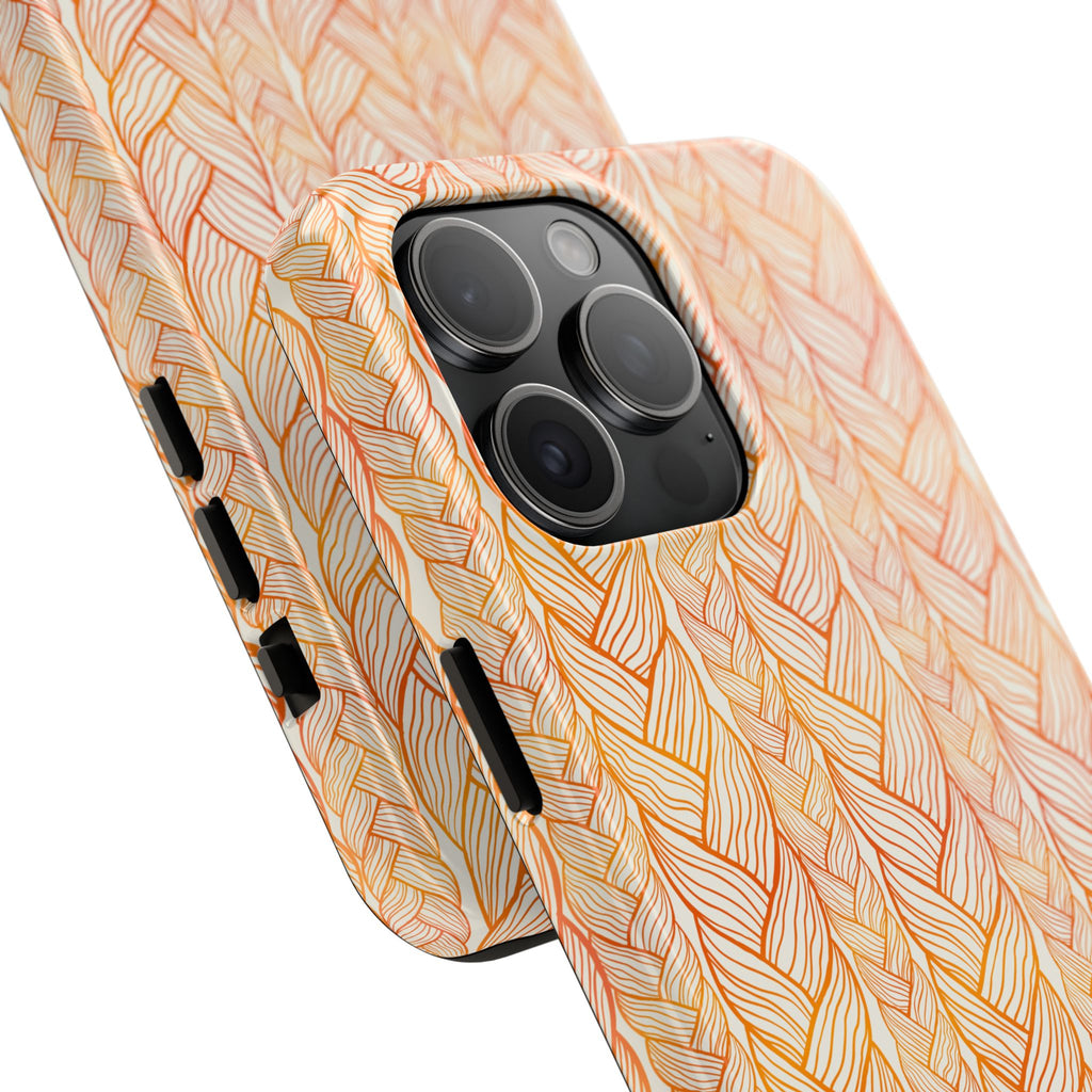 Golden Braid | Orange Braided Line Tough Phone Case
