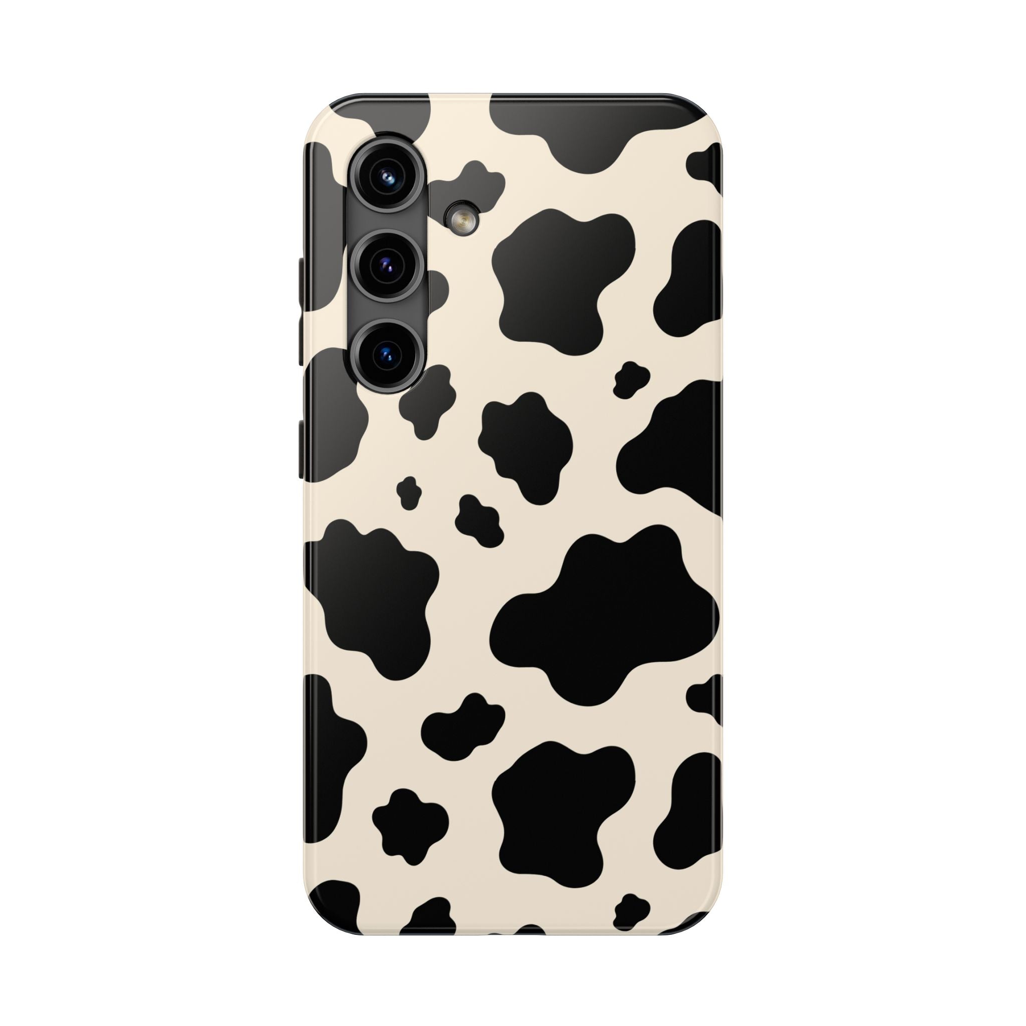 Cream Cow | Black & Cream Cow Print Phone Case