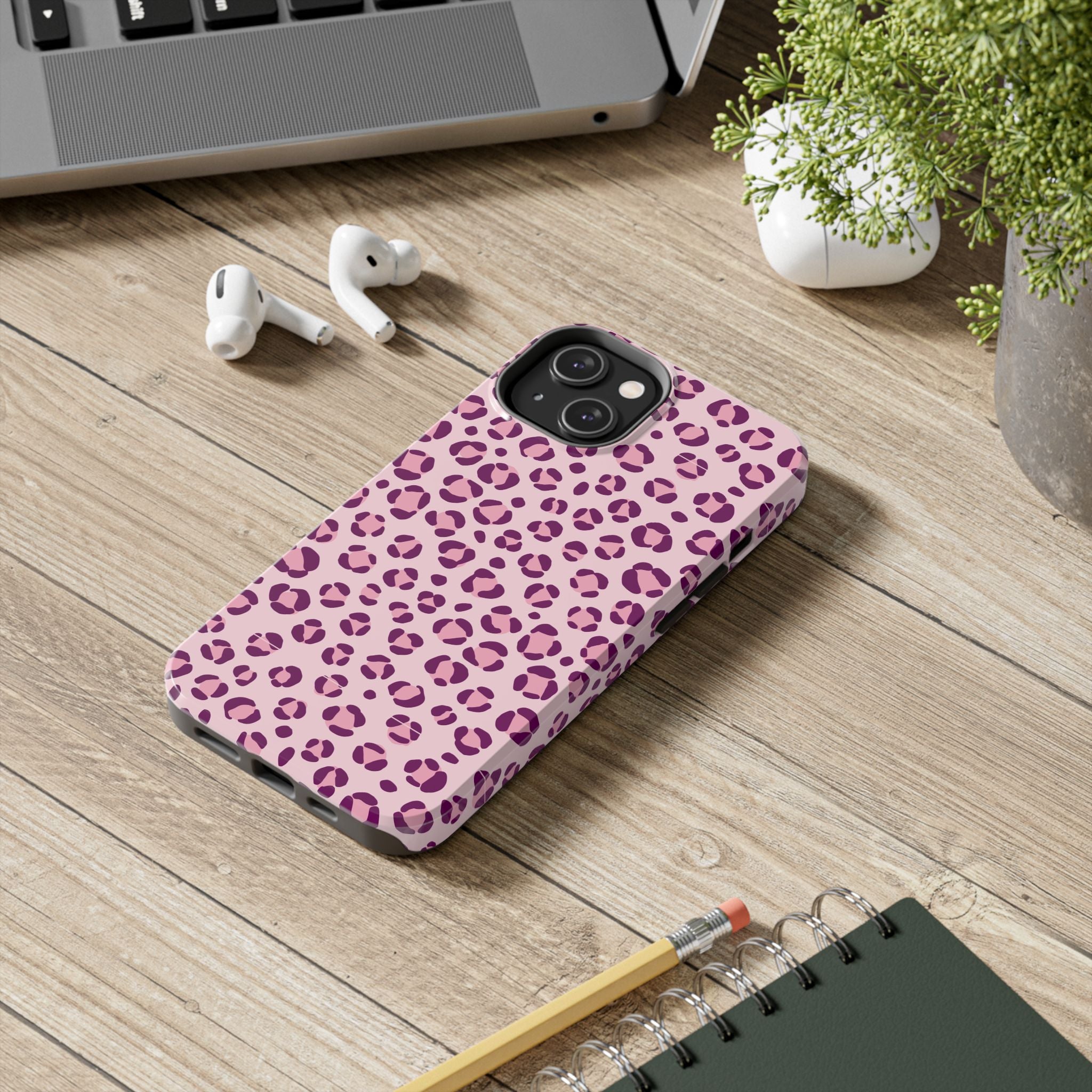 Rosé Wild | Pink Leopard Print Tough Phone Case