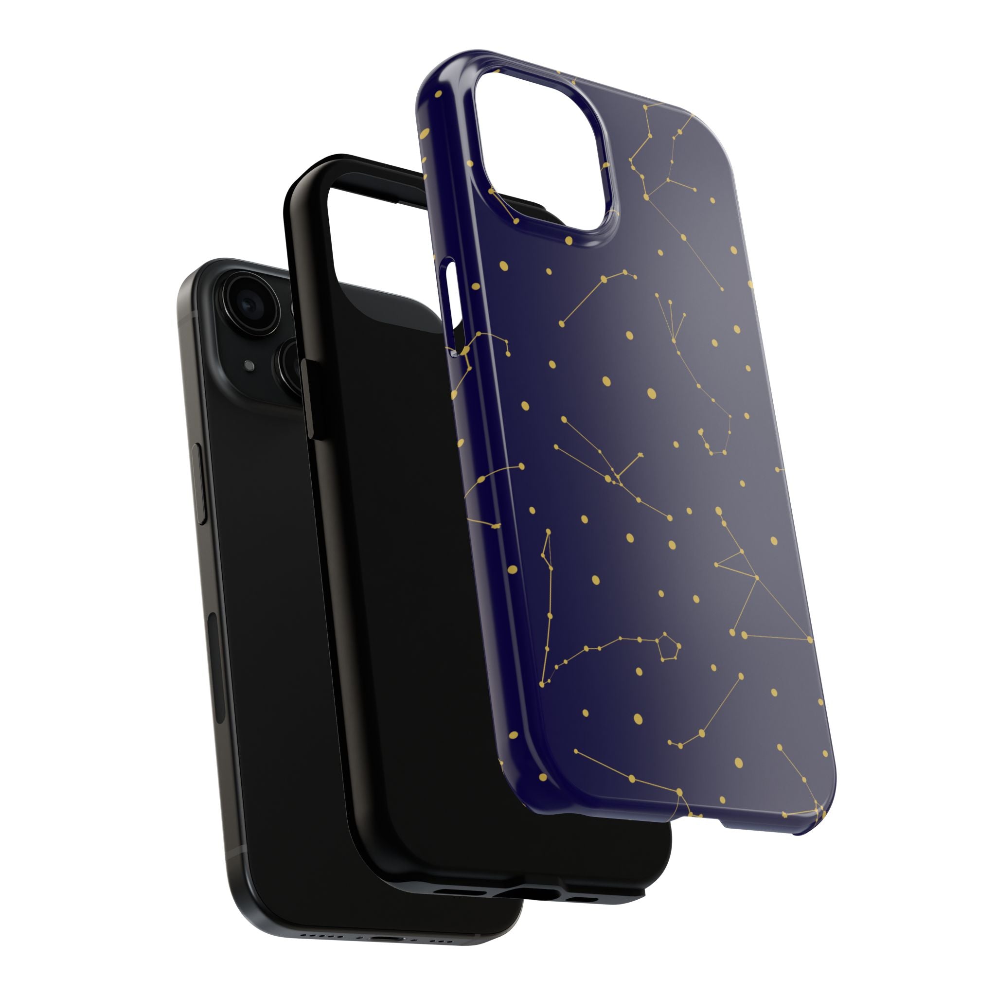 Maroon & Blush Striped Tough Phone Case — Durable Protective iPhone Cover