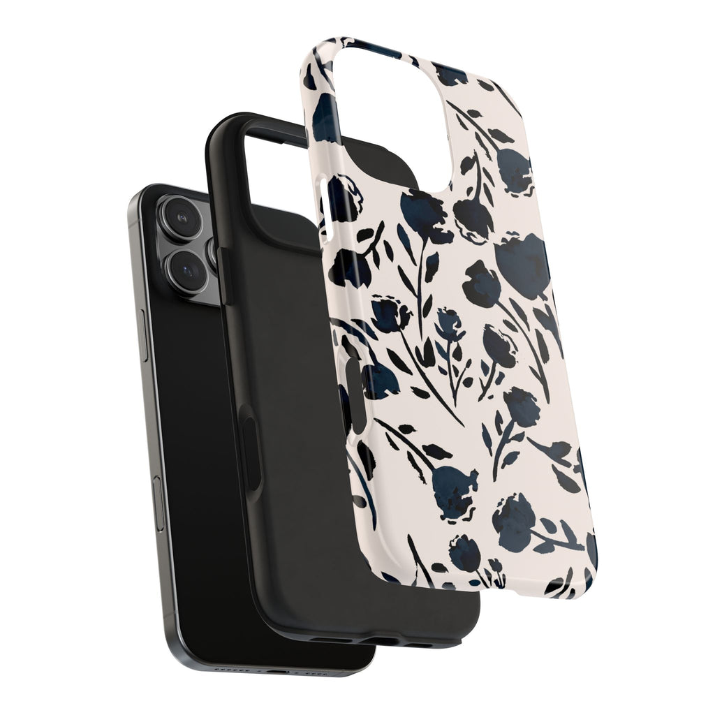 Midnight Meadow | Navy Floral Print Phone Case