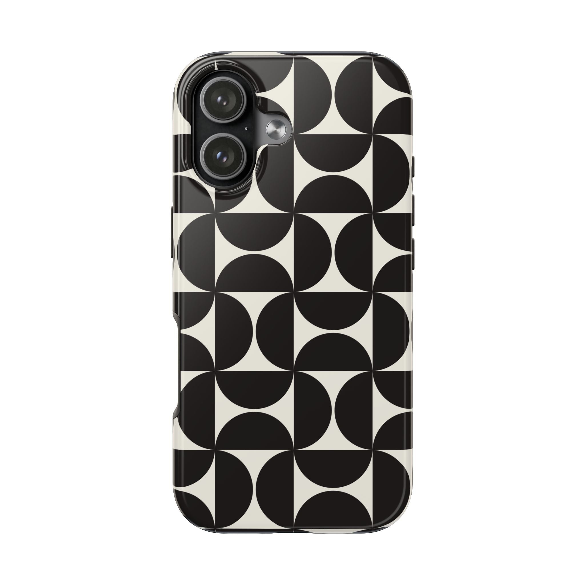 Noir Mod | Black Geometric Retro Phone Case