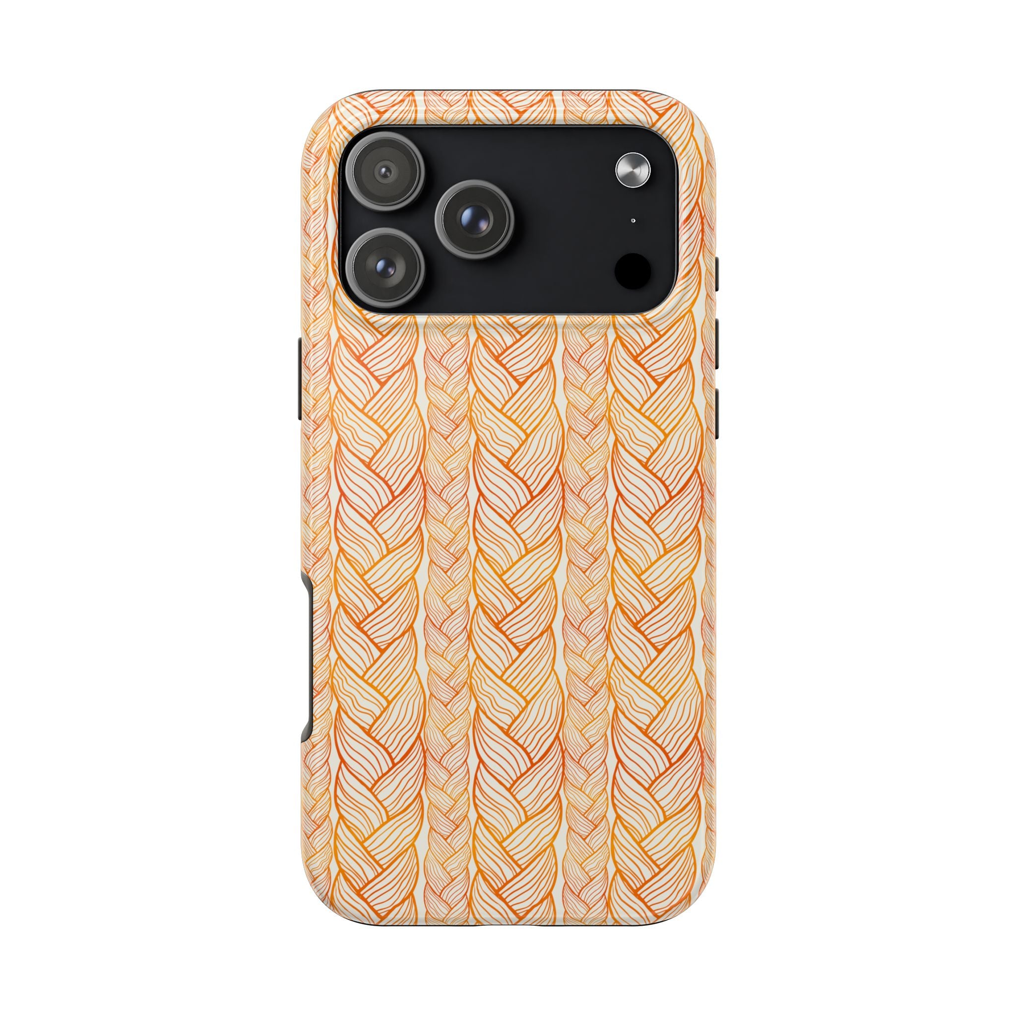 Golden Braid | Orange Braided Line Tough Phone Case