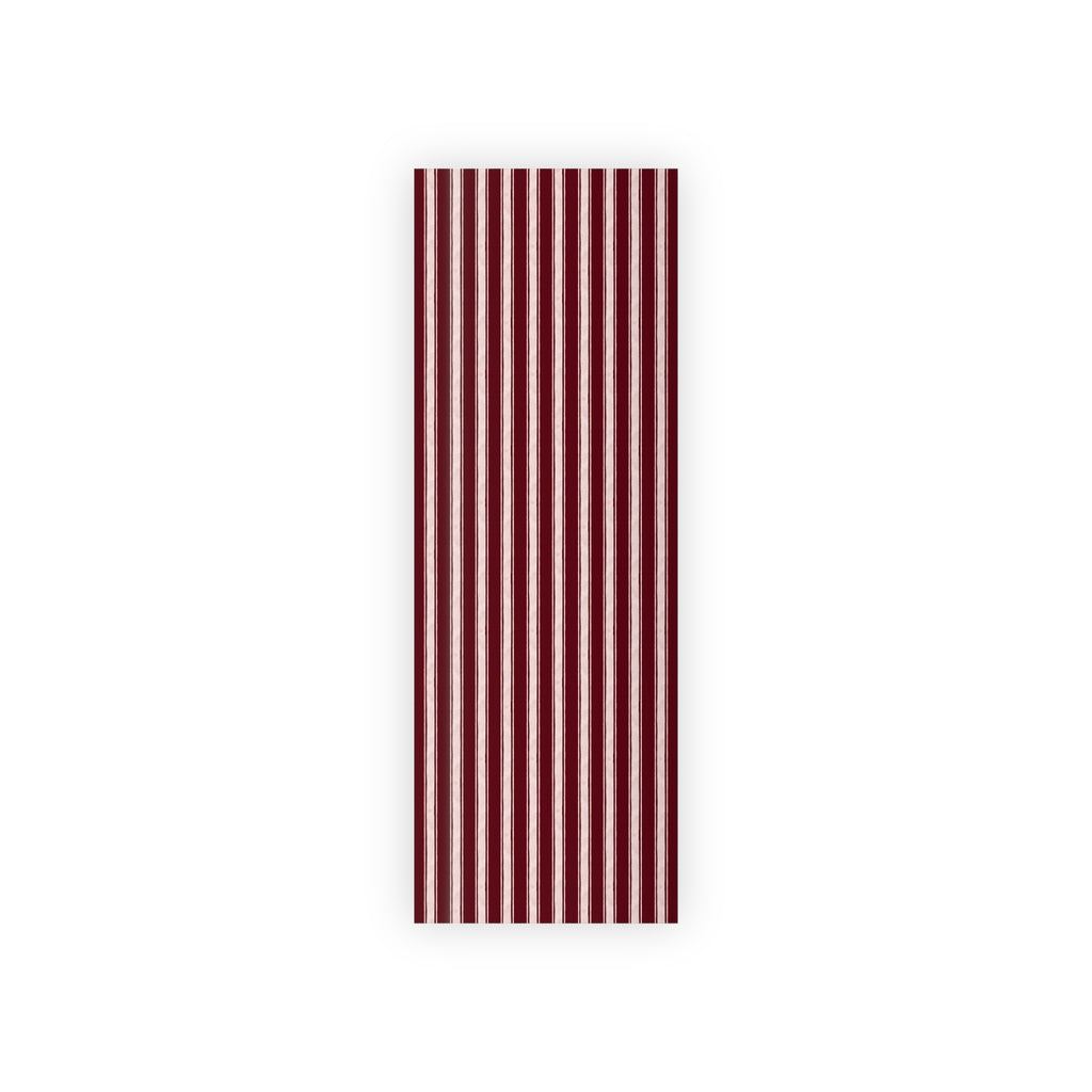 Striped Burgundy Gift Wrap Roll — Classic Vertical Stripe Wrapping Paper for Holidays & Birthdays