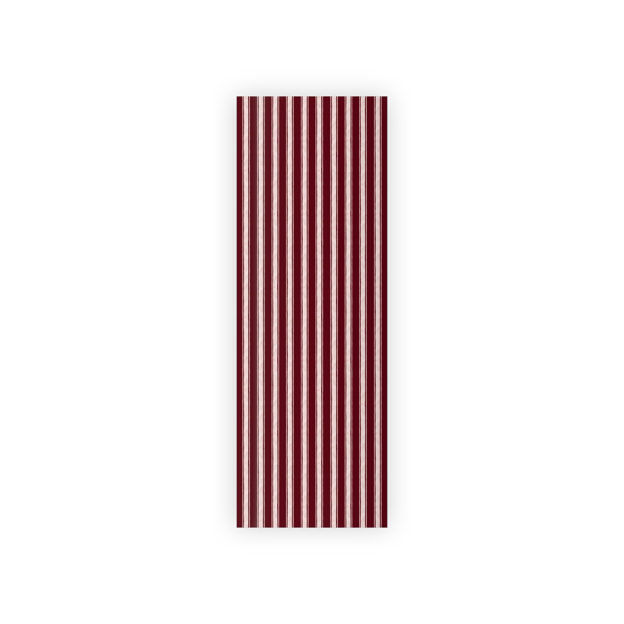 Striped Burgundy Gift Wrap Roll — Classic Vertical Stripe Wrapping Paper for Holidays & Birthdays