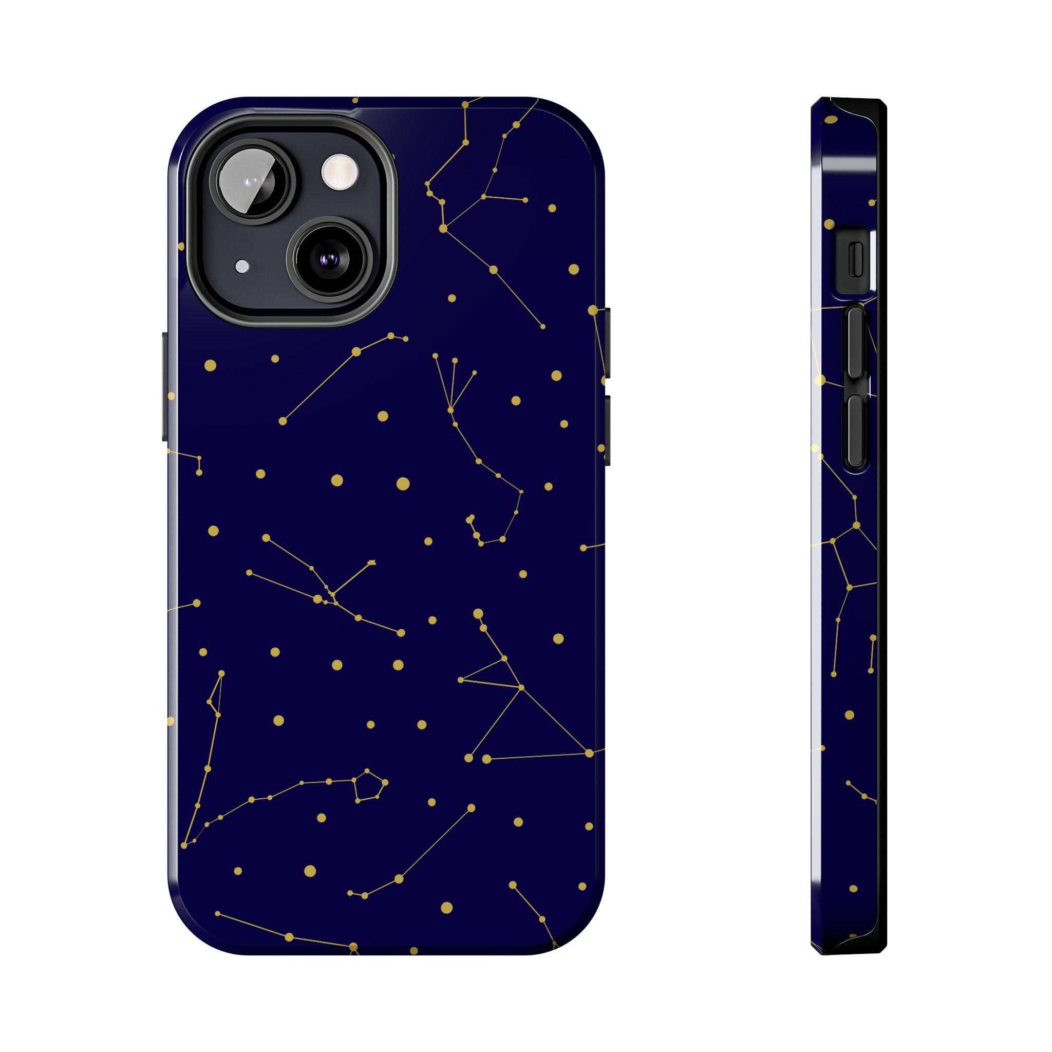 Maroon & Blush Striped Tough Phone Case — Durable Protective iPhone Cover