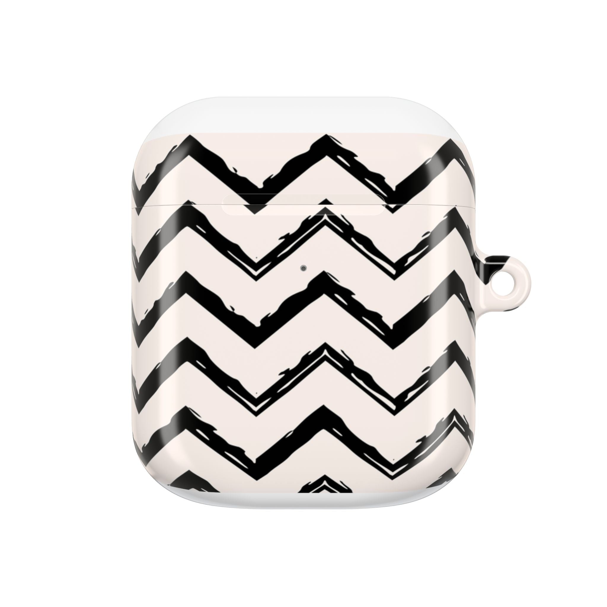 Zig Zag Edit | Black & Cream Chevron AirPods Case