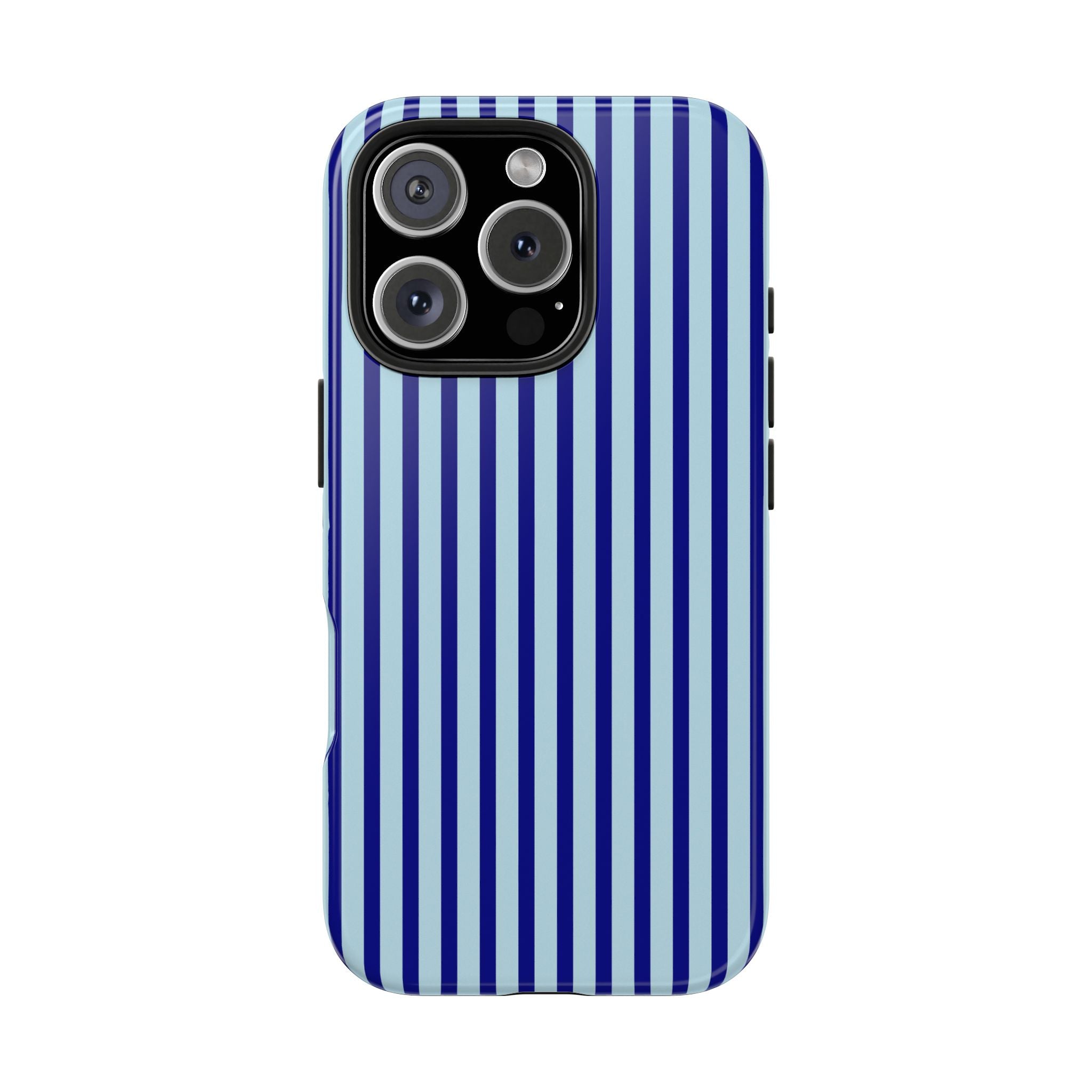 Maroon & Blush Striped Tough Phone Case — Durable Protective iPhone Cover