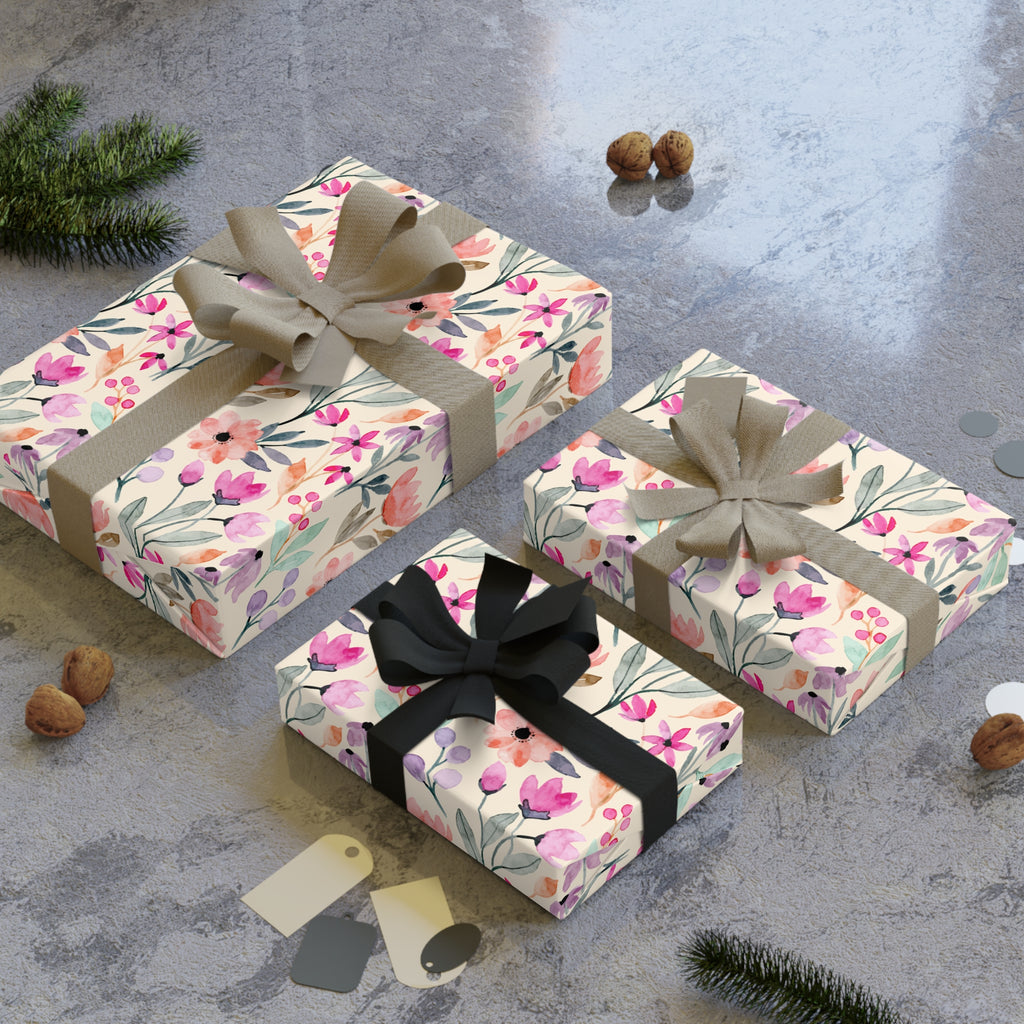 Mother’s Touch | Soft Spring Floral Wrapping Paper