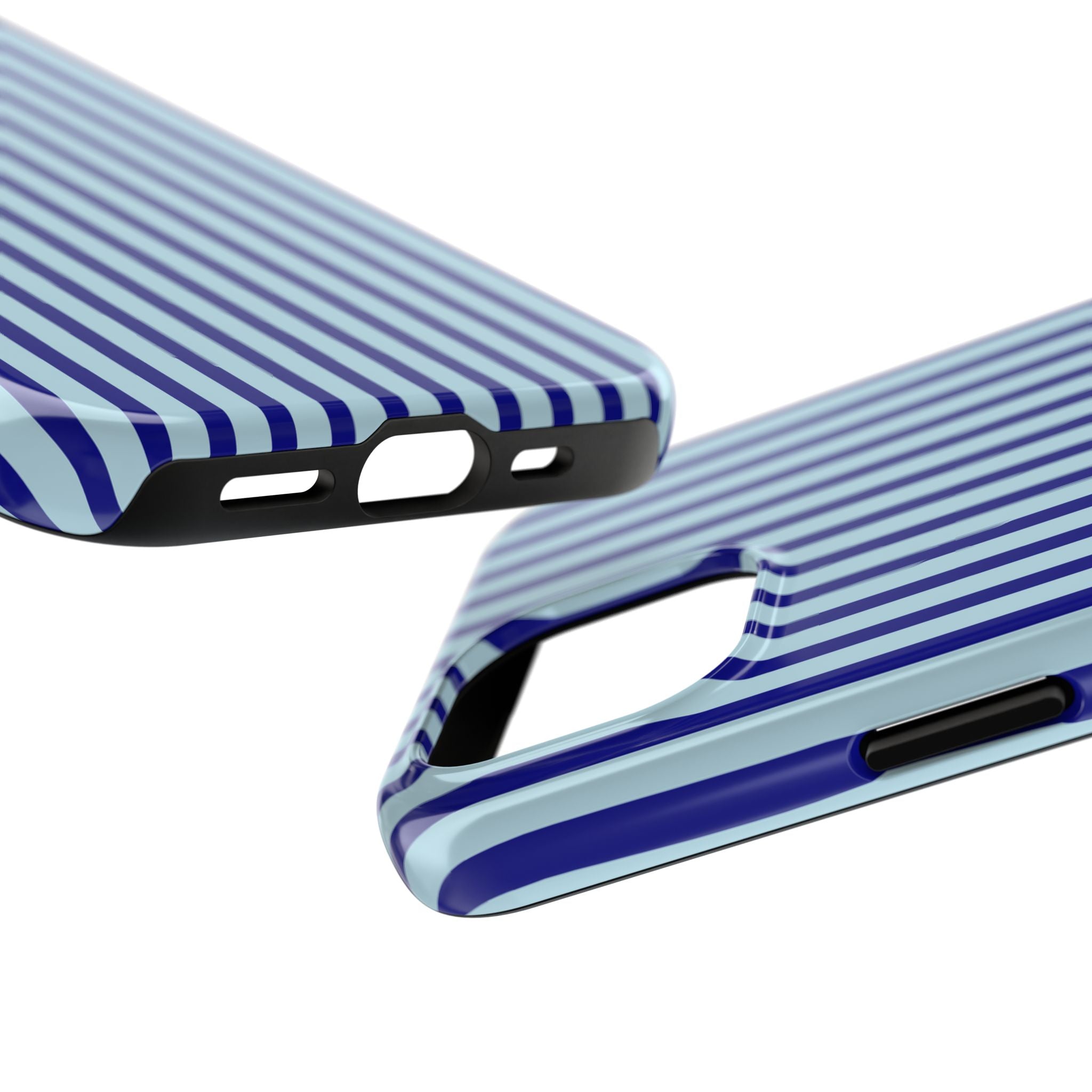 Maroon & Blush Striped Tough Phone Case — Durable Protective iPhone Cover