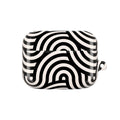 Noir Wave | Black & Cream Retro Curve AirPods Case