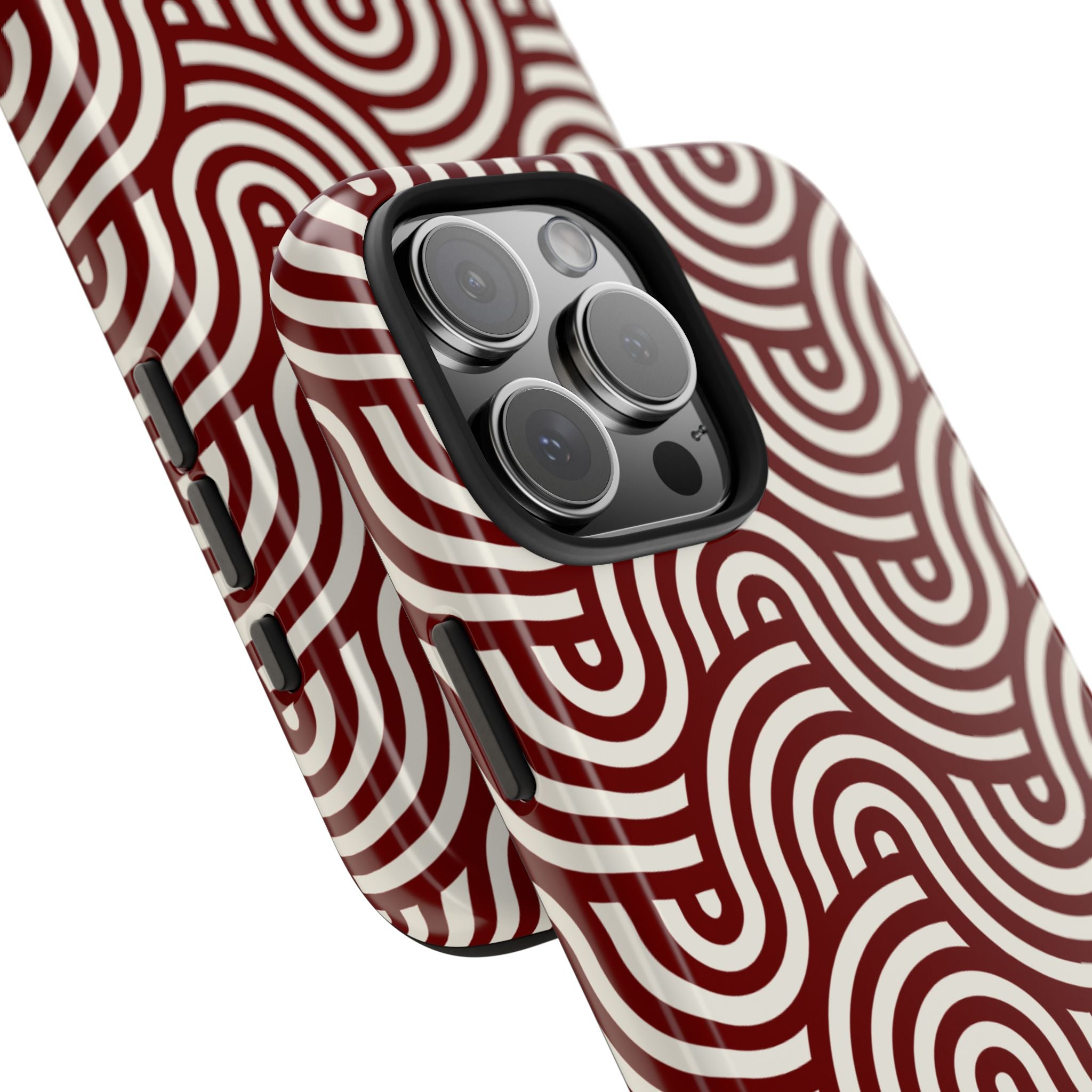 Velvet Wave | Burgundy Arch Pattern Phone Case
