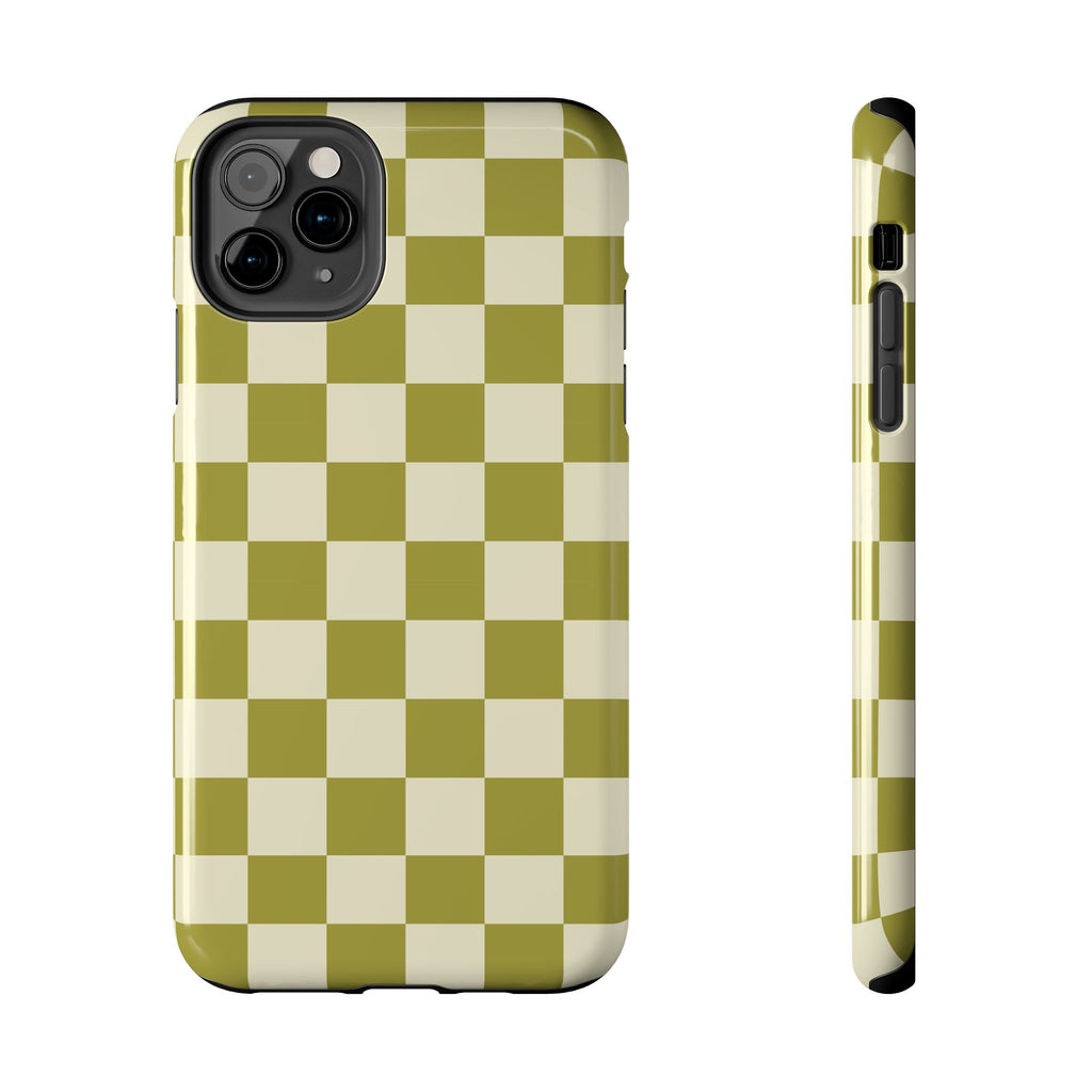 Maroon & Blush Striped Tough Phone Case — Durable Protective iPhone Cover