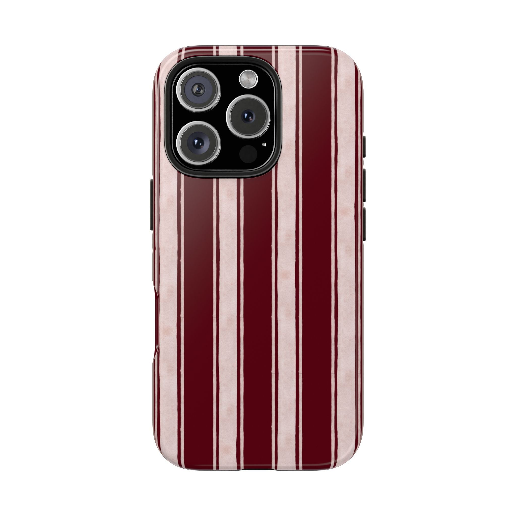 Tailored Line | Burgundy Fine Stripe Phone Case