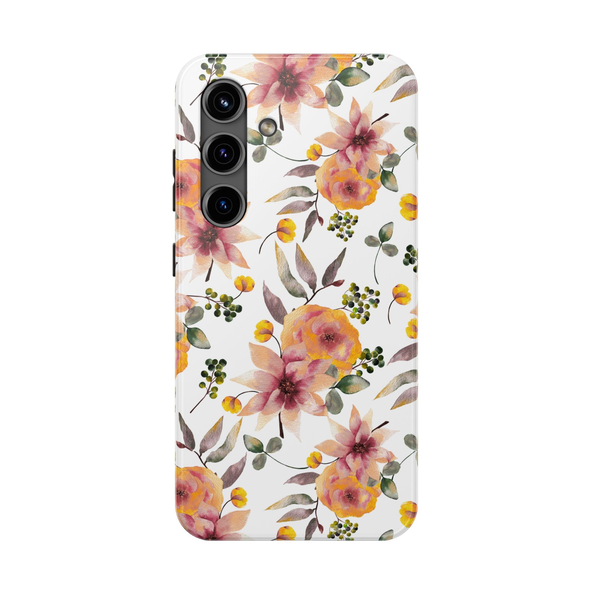 Painterly Bloom | Watercolor Autumn Floral Tough Phone Case