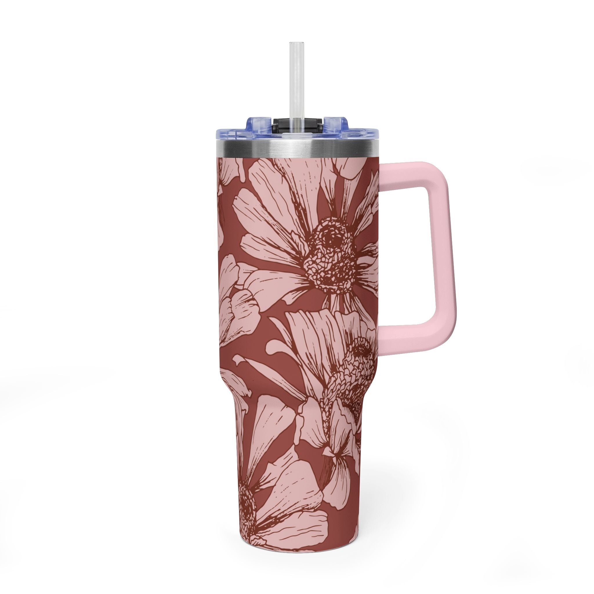Pressed Bloom | Mocha Floral Sketch Tumbler