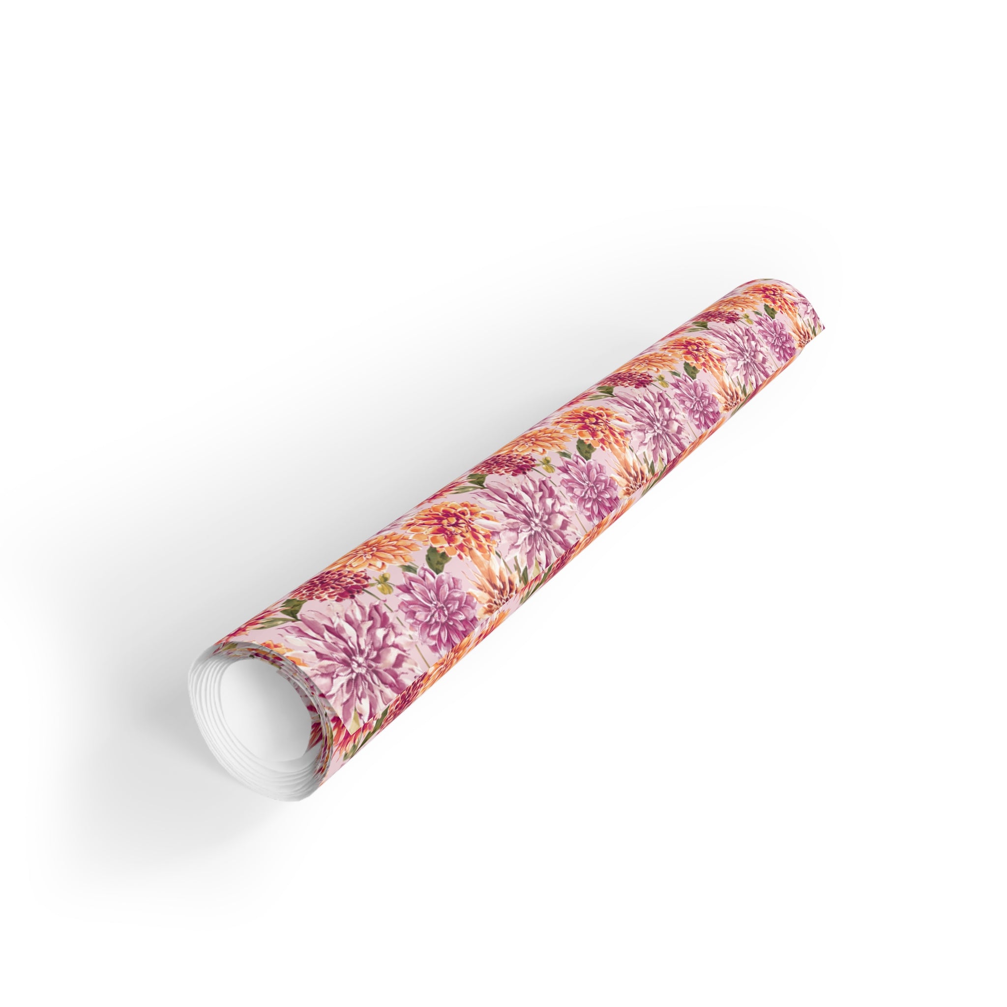 Petal Devotion | Blush Dahlia Floral Wrapping Paper