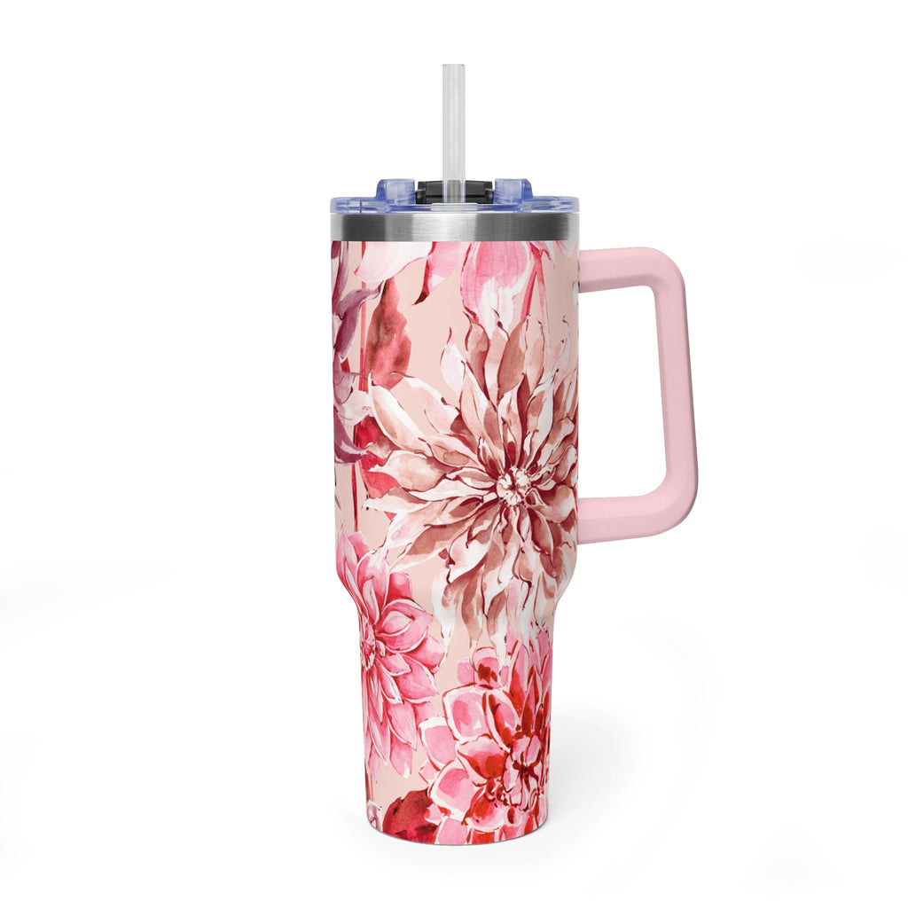 Petal Devotion | Blush Dahlia Floral Tumbler