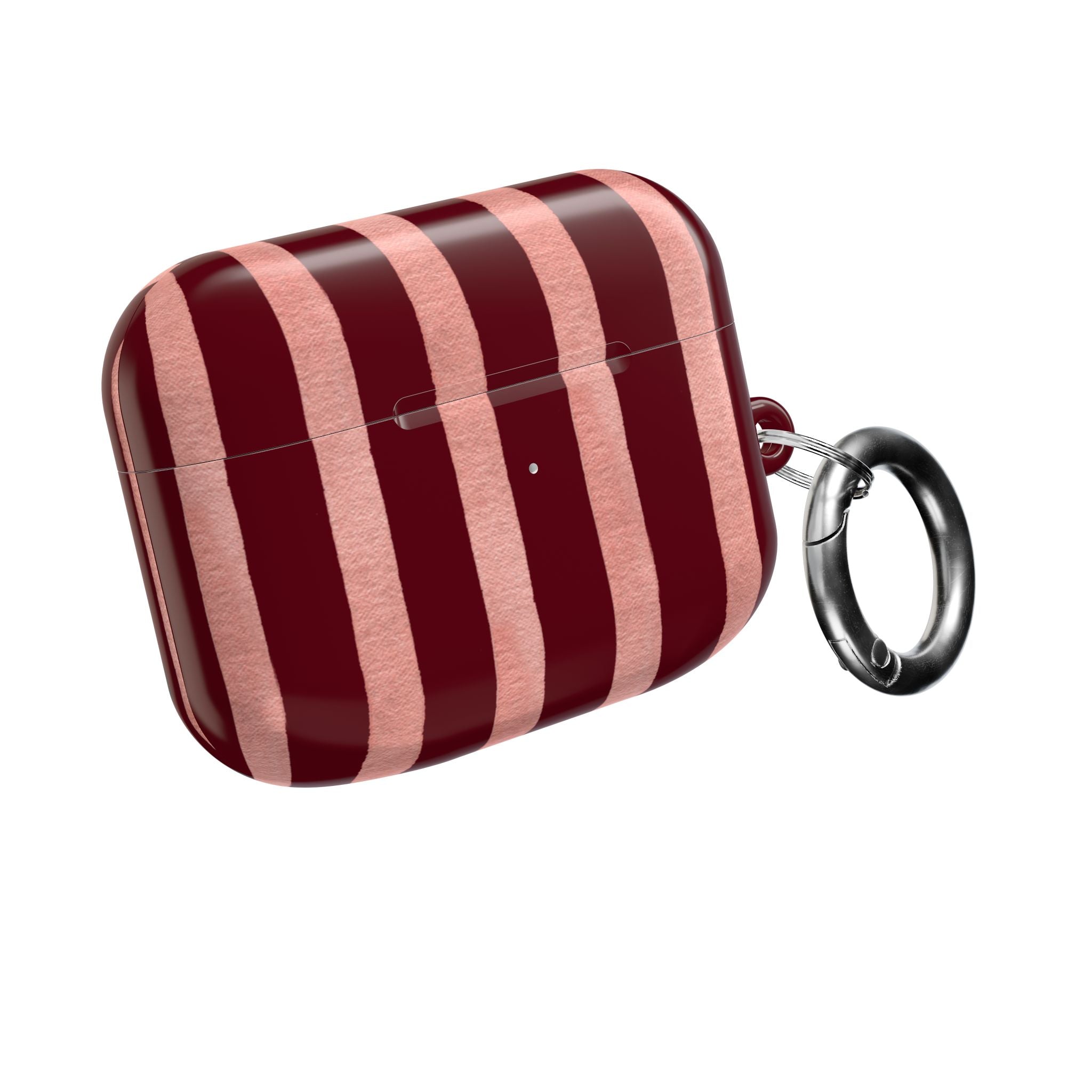 Blush Column | Burgundy & Soft Pink Stripe AirPods Case