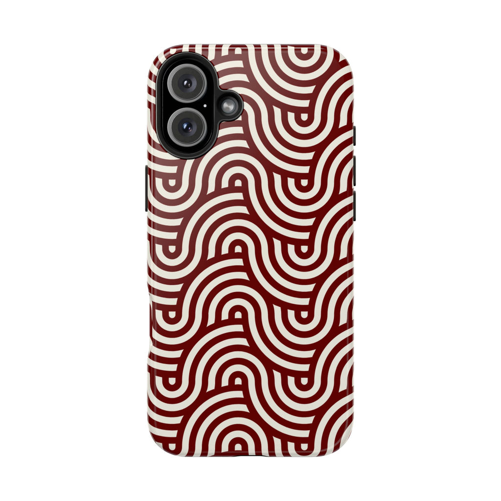 Velvet Wave | Burgundy Arch Pattern Phone Case