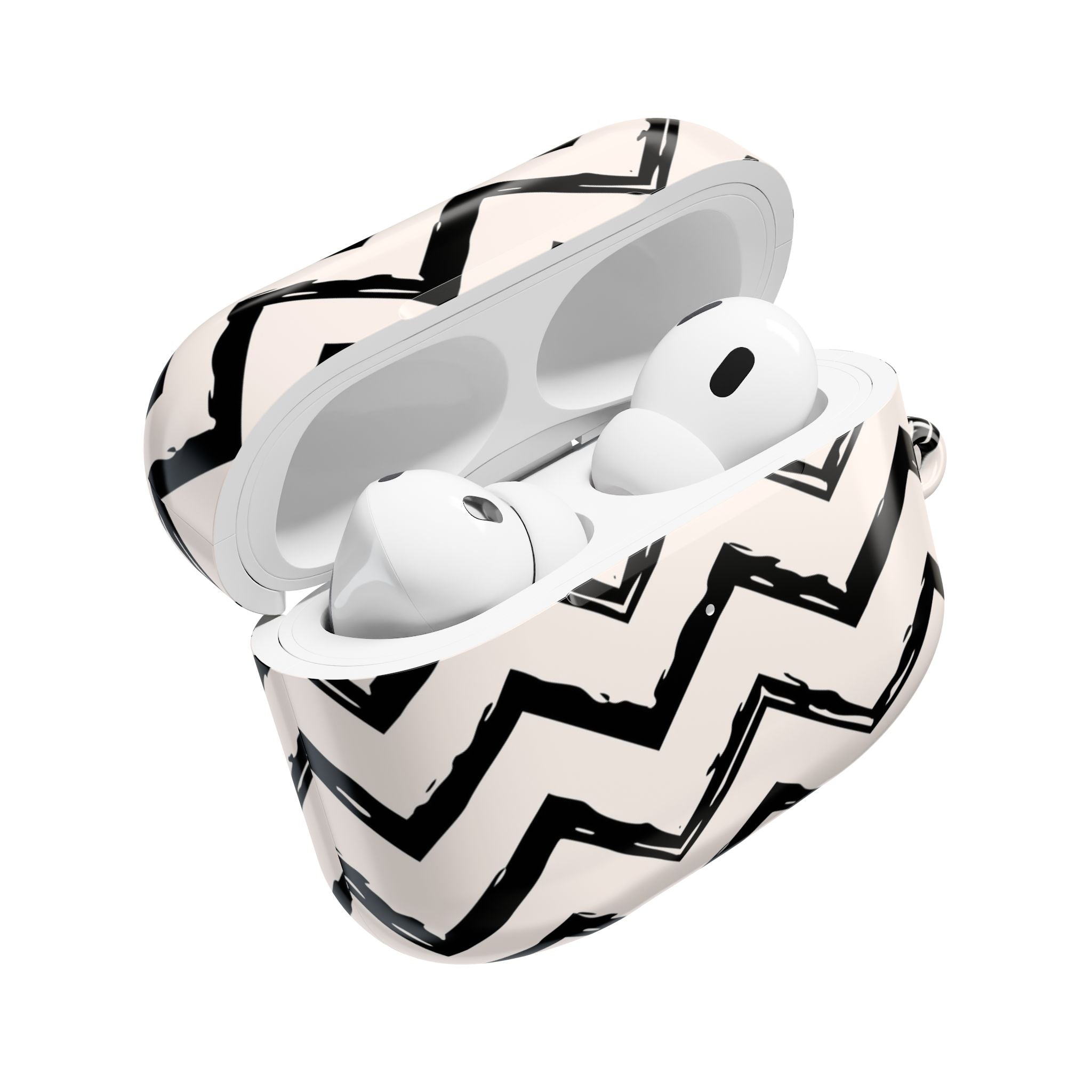 Zig Zag Edit | Black & Cream Chevron AirPods Case