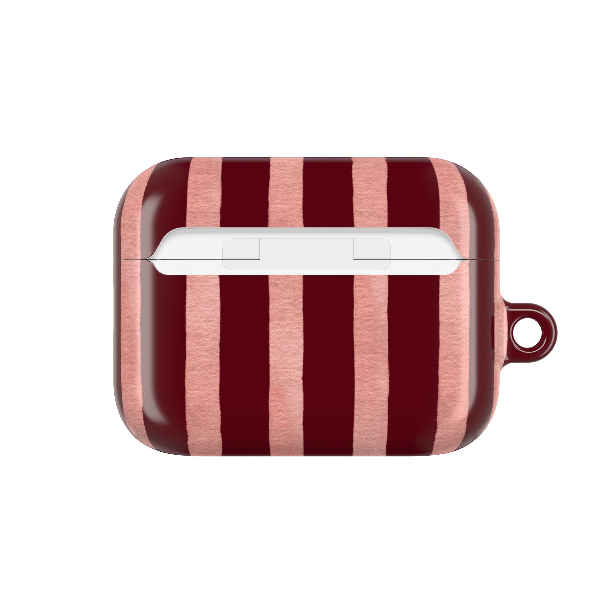 Blush Column | Burgundy & Soft Pink Stripe AirPods Case