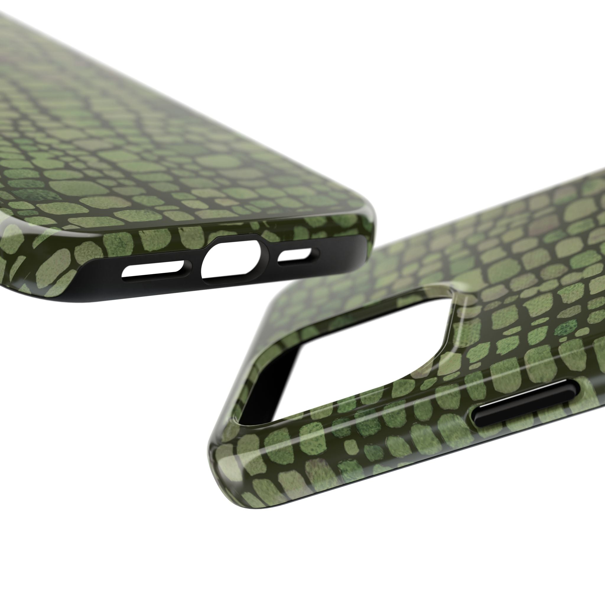 Olive Emboss | Olive & Sage Snakeskin Print Phone Case