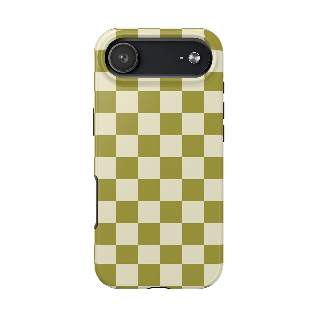 Maroon & Blush Striped Tough Phone Case — Durable Protective iPhone Cover