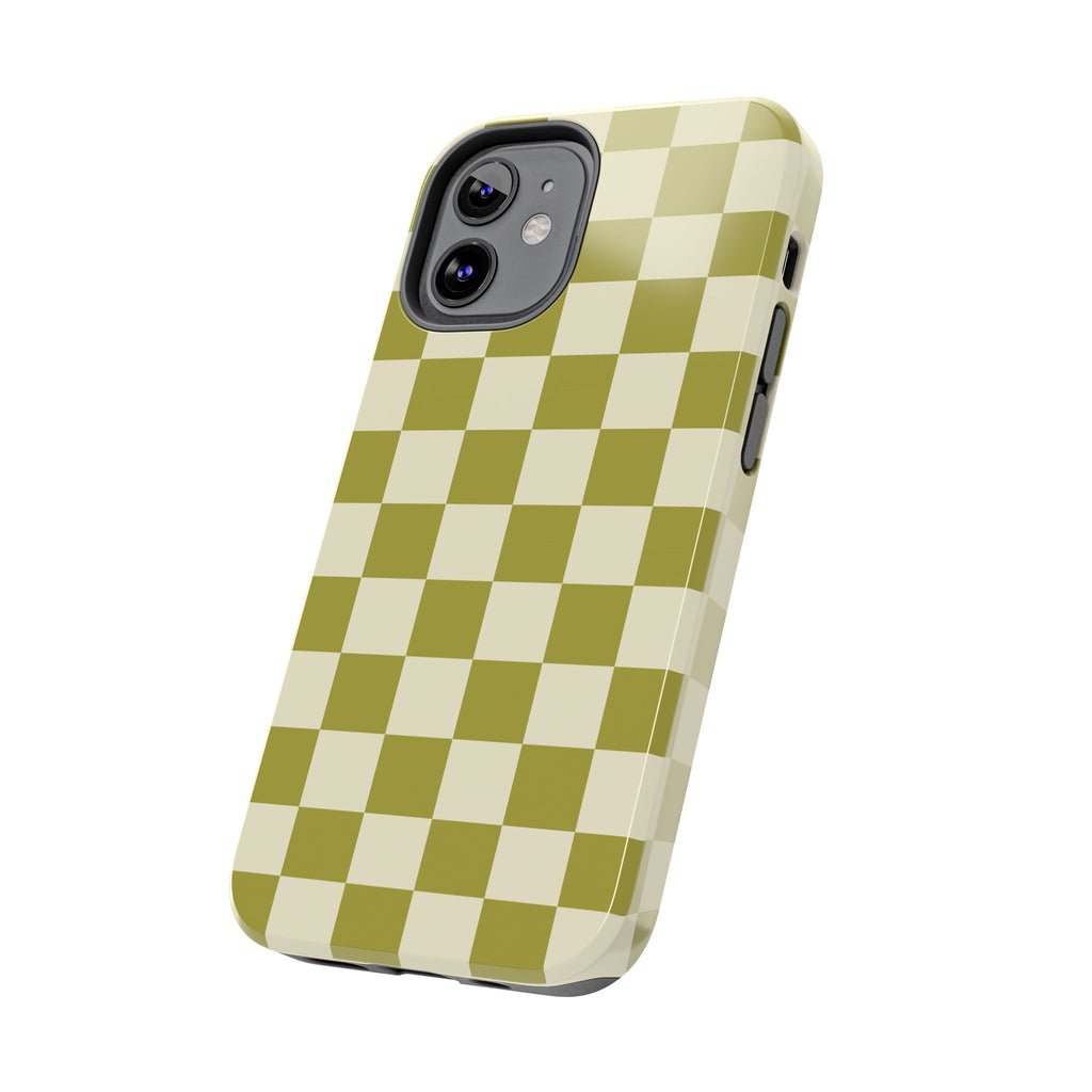 Maroon & Blush Striped Tough Phone Case — Durable Protective iPhone Cover