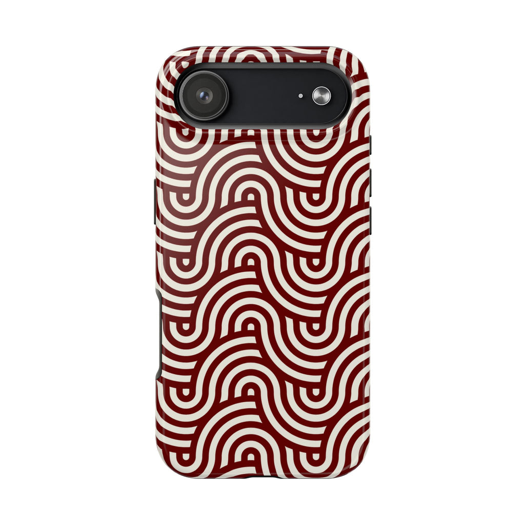 Velvet Wave | Burgundy Arch Pattern Phone Case
