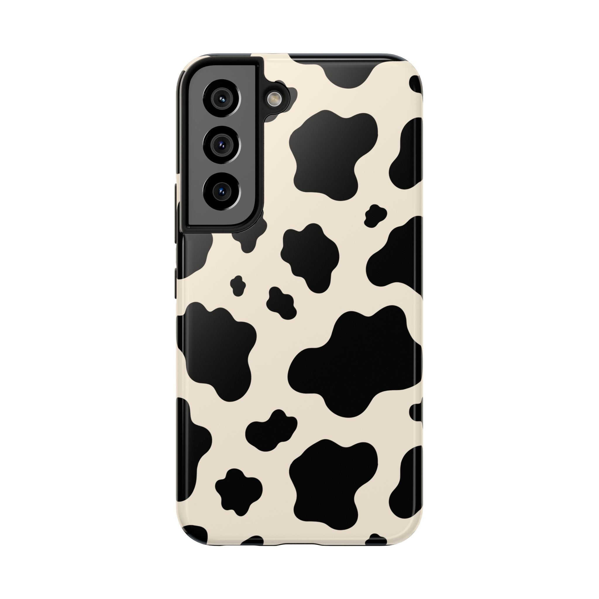 Cream Cow | Black & Cream Cow Print Phone Case