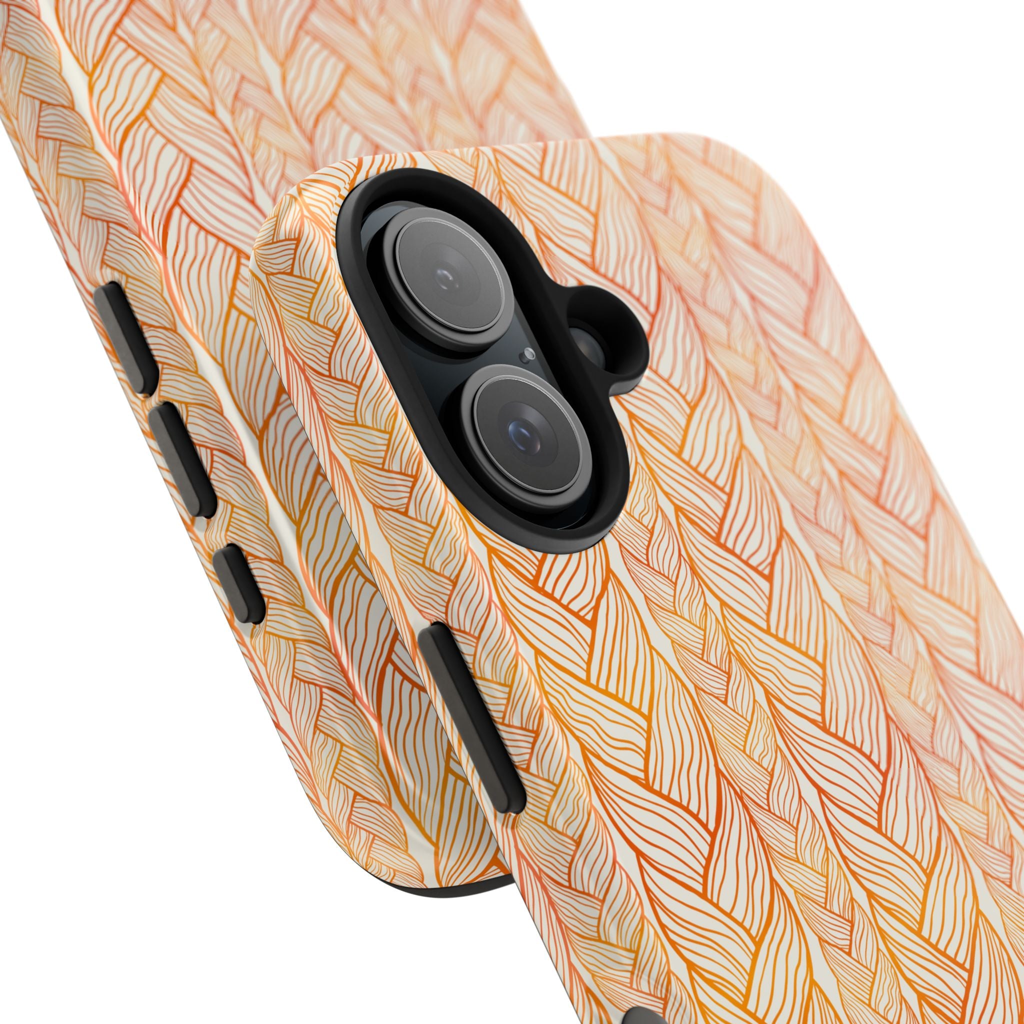 Golden Braid | Orange Braided Line Tough Phone Case