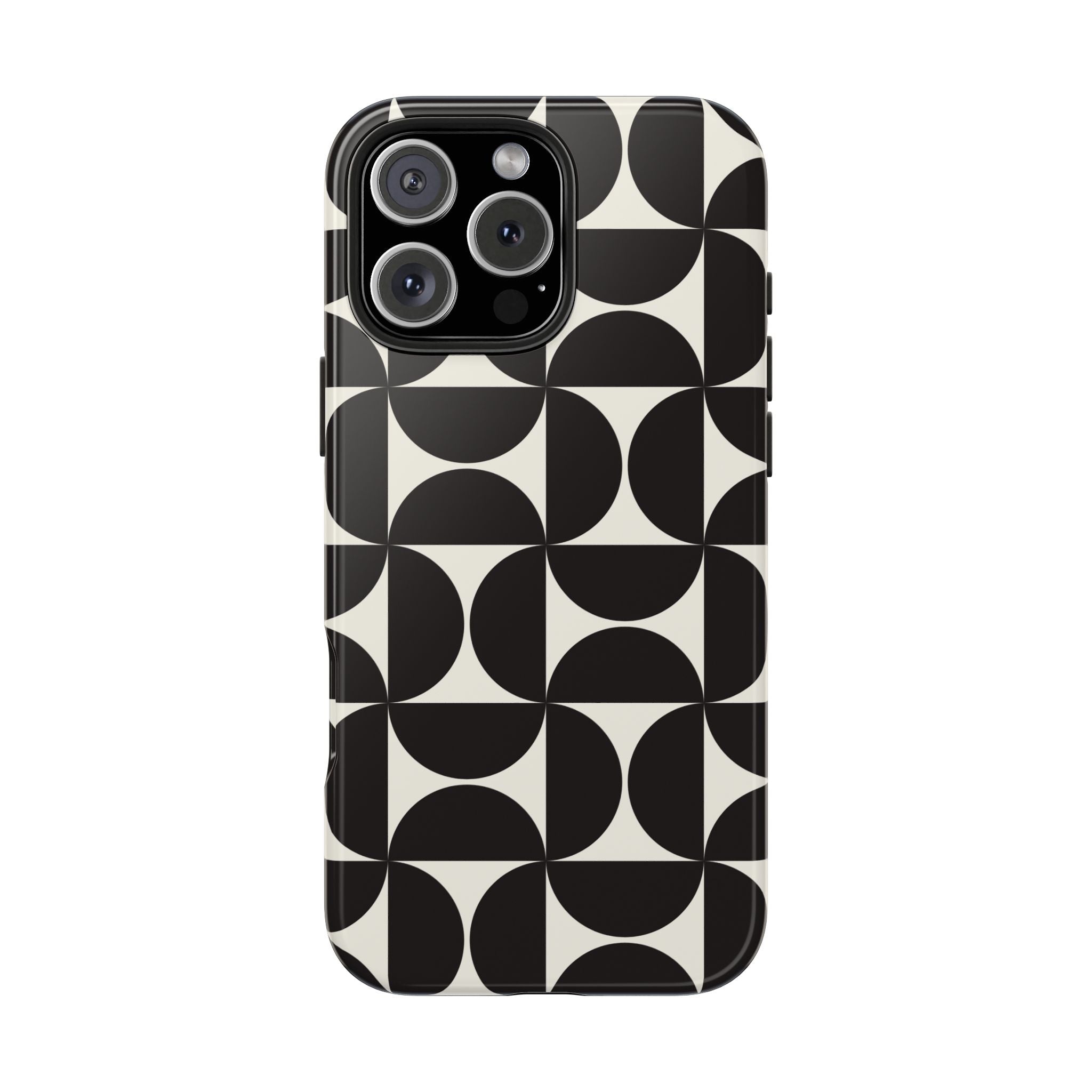 Noir Mod | Black Geometric Retro Phone Case