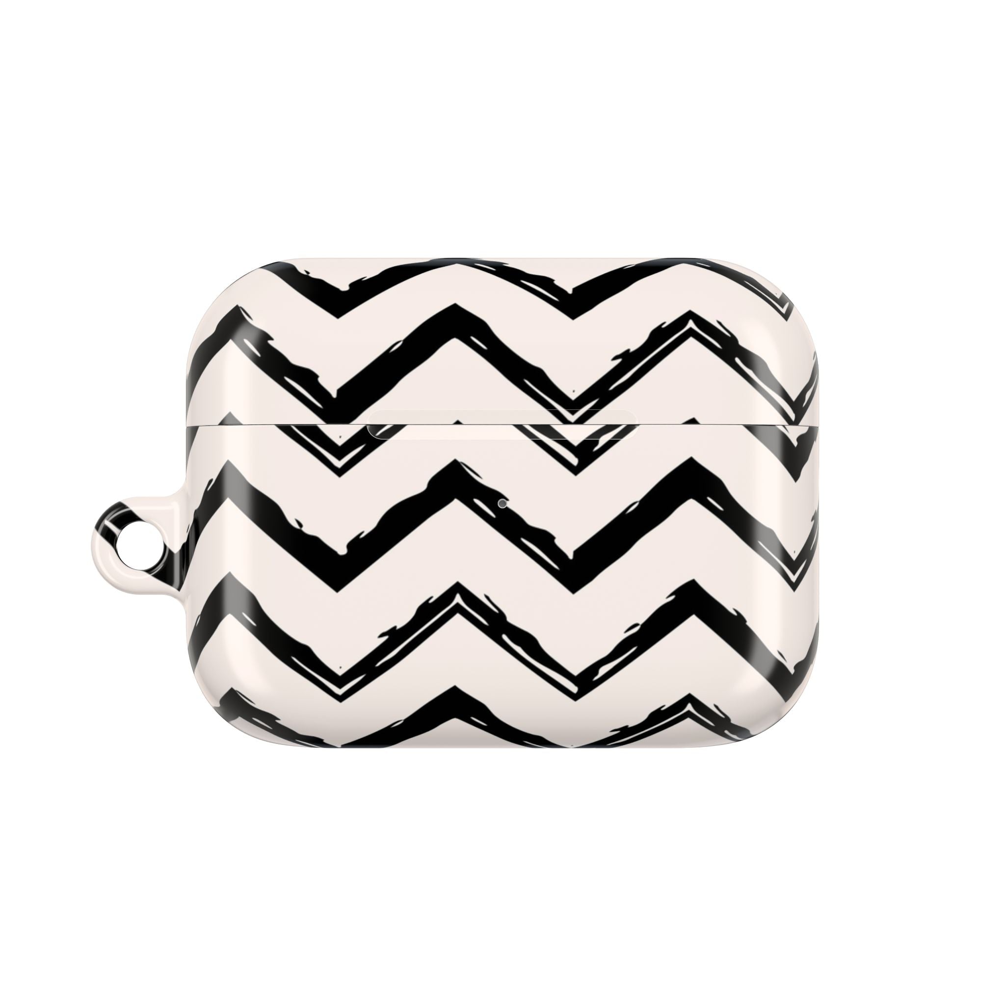 Zig Zag Edit | Black & Cream Chevron AirPods Case